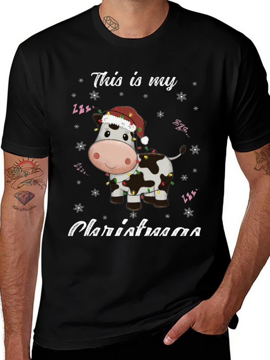 Festive Cow Christmas T-Shirt