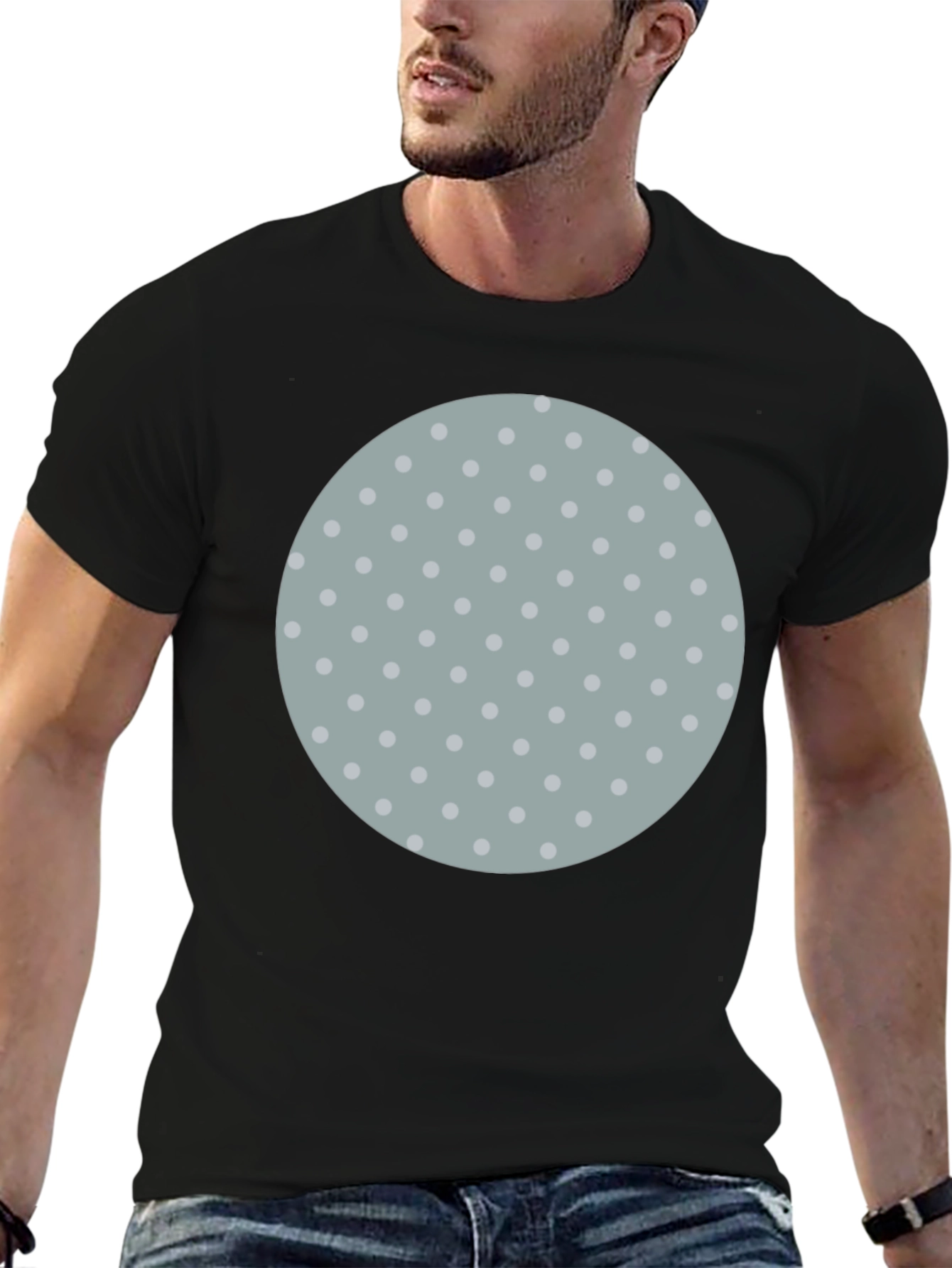 Polka Dot Circle Tee - Casual Style