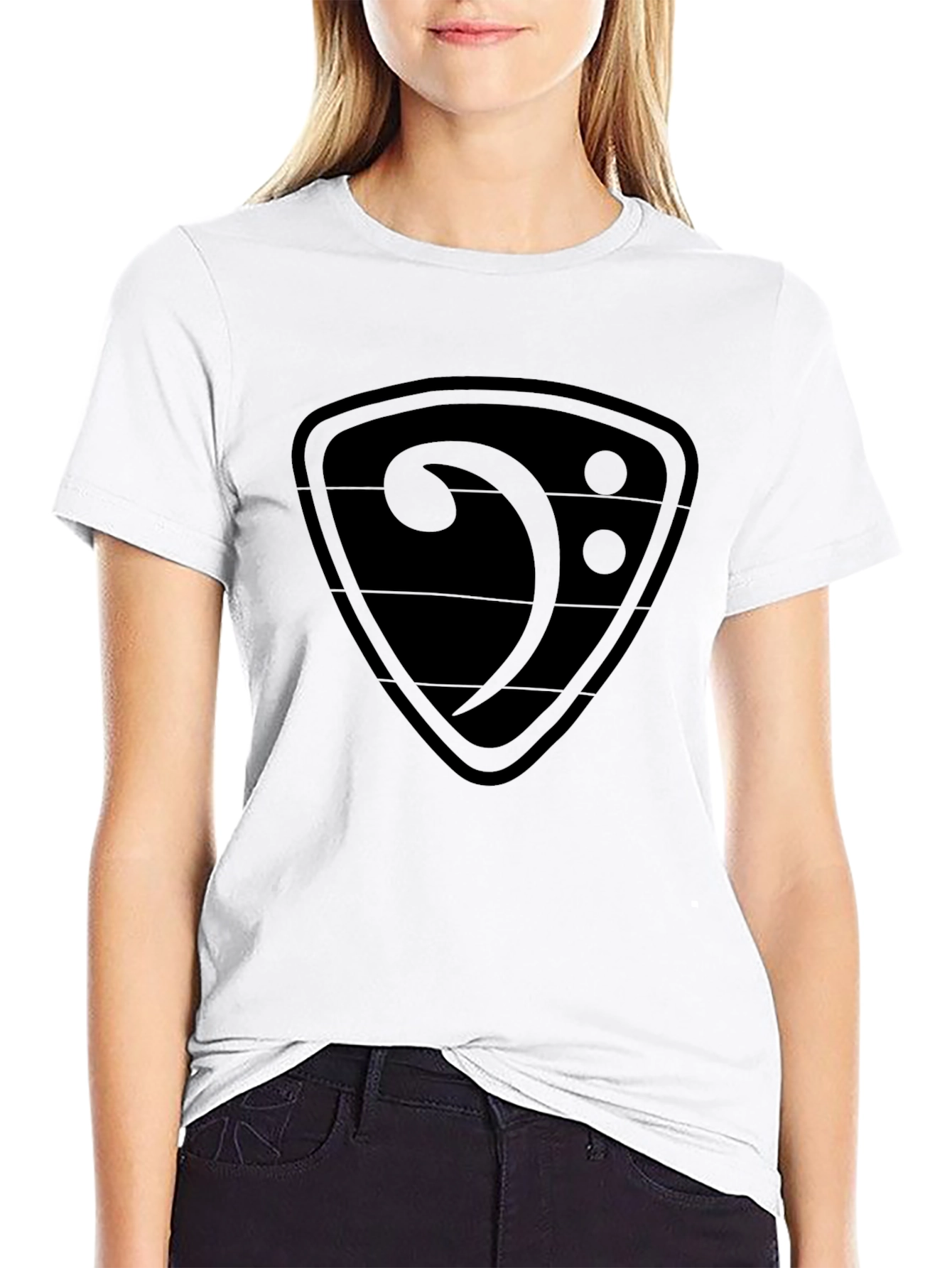 Bass Clef Graphic Print T-Shirt