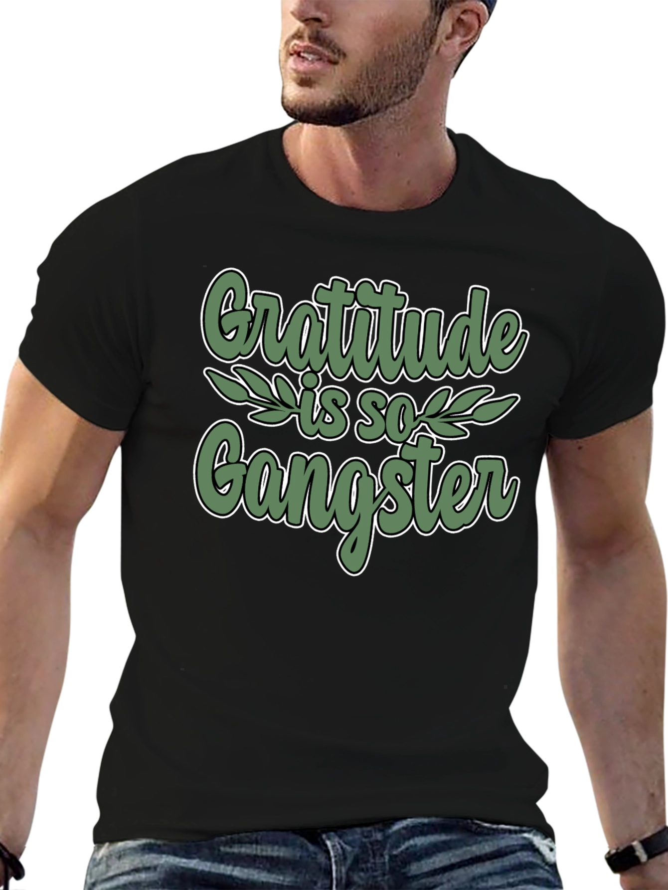 Gratitude is so Gangster Black T-Shirt