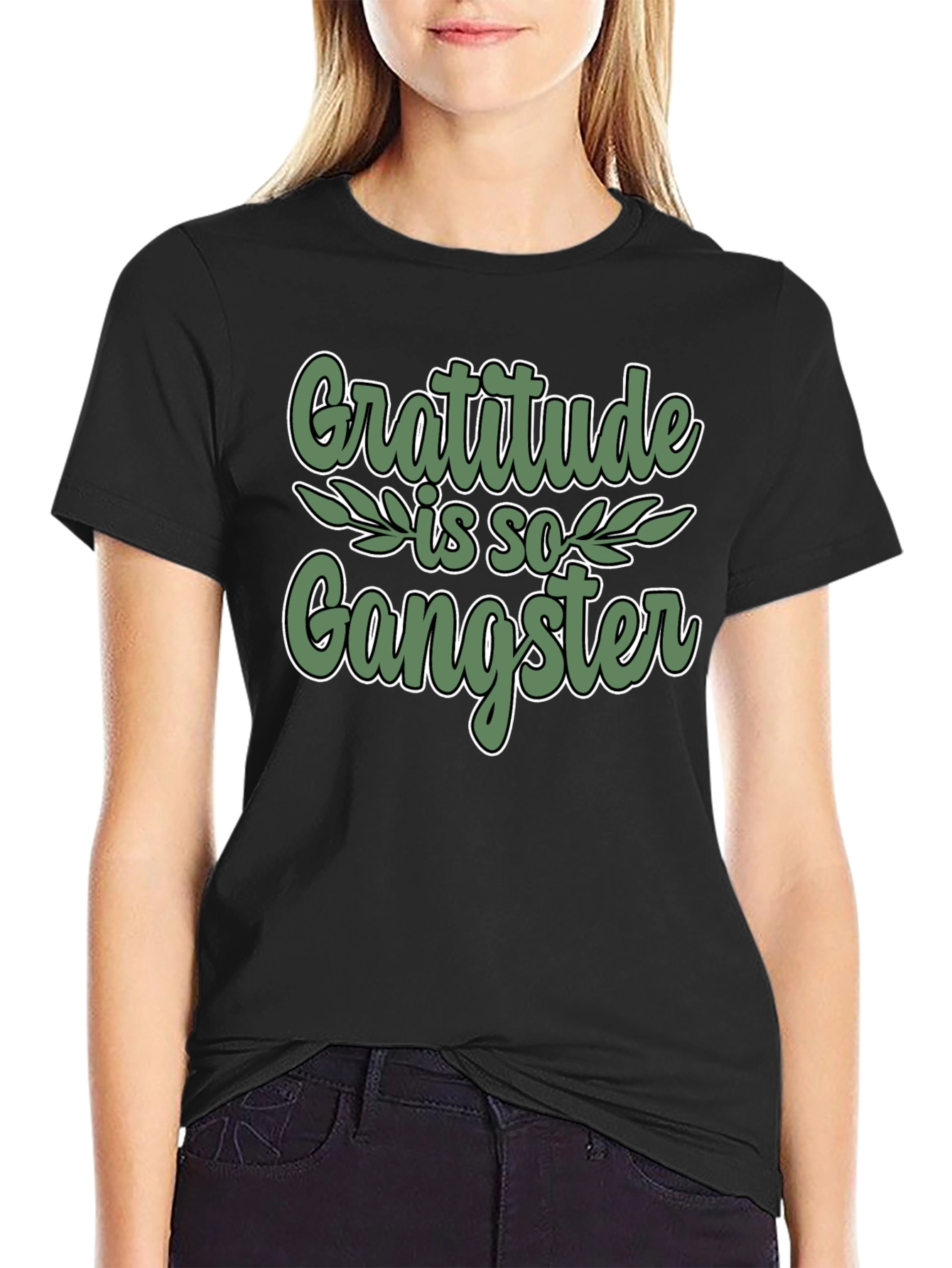 Gratitude is so Gangster Black T-Shirt