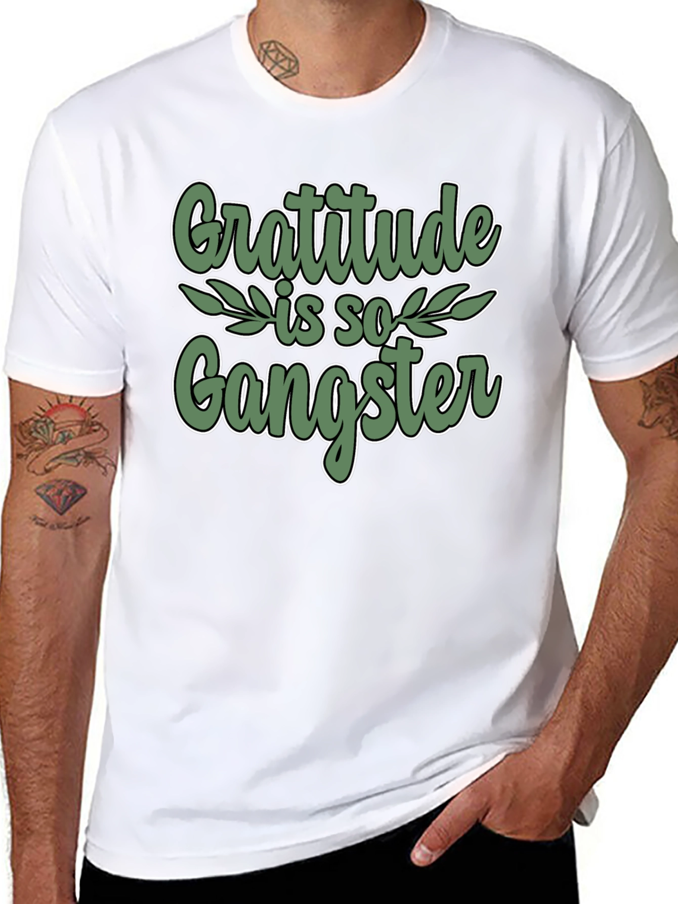 Gratitude is so Gangster Black T-Shirt