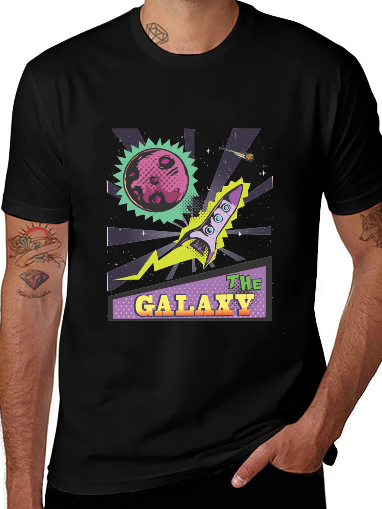 Galaxy Rocket Graphic Tee - Space Adventure T-Shirt