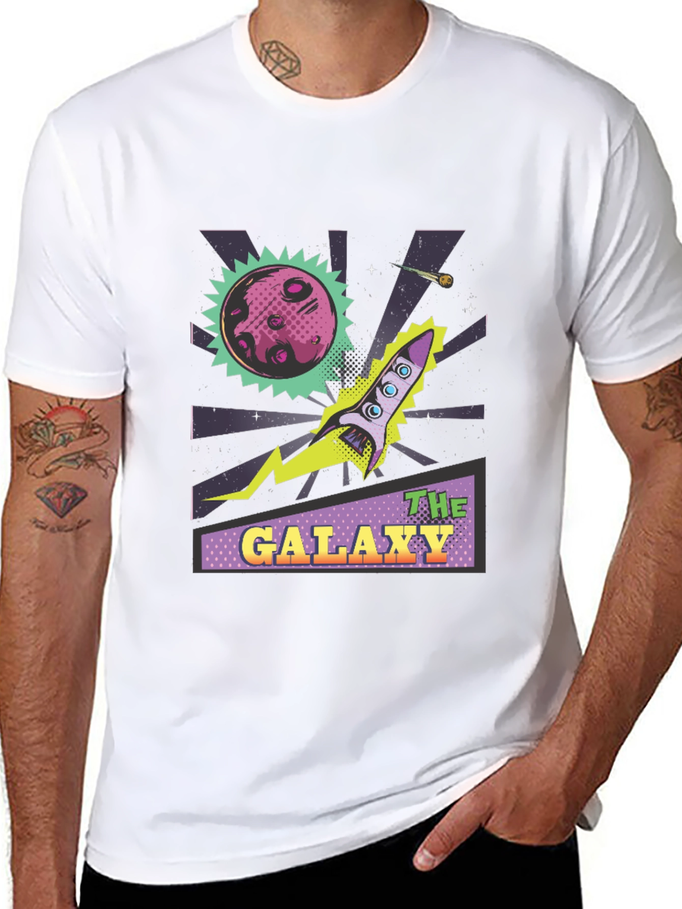 Galaxy Rocket Graphic Tee - Space Adventure T-Shirt