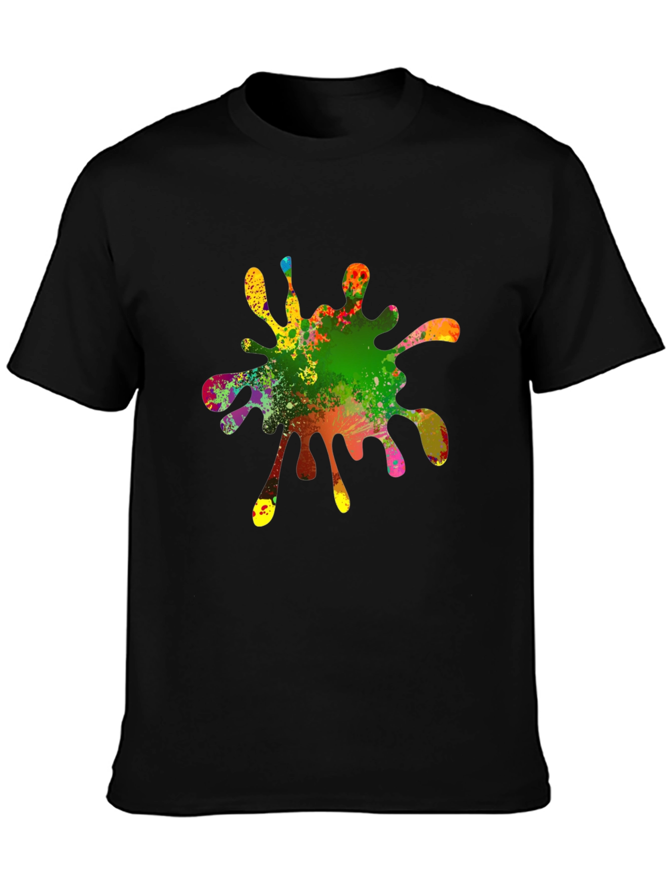 Colorful Splatter Graphic T-Shirt