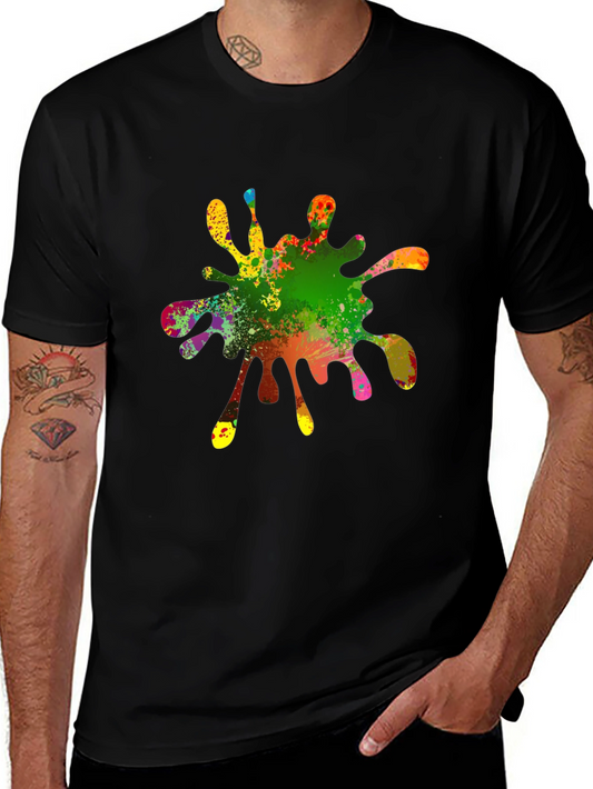 Colorful Splatter Graphic T-Shirt