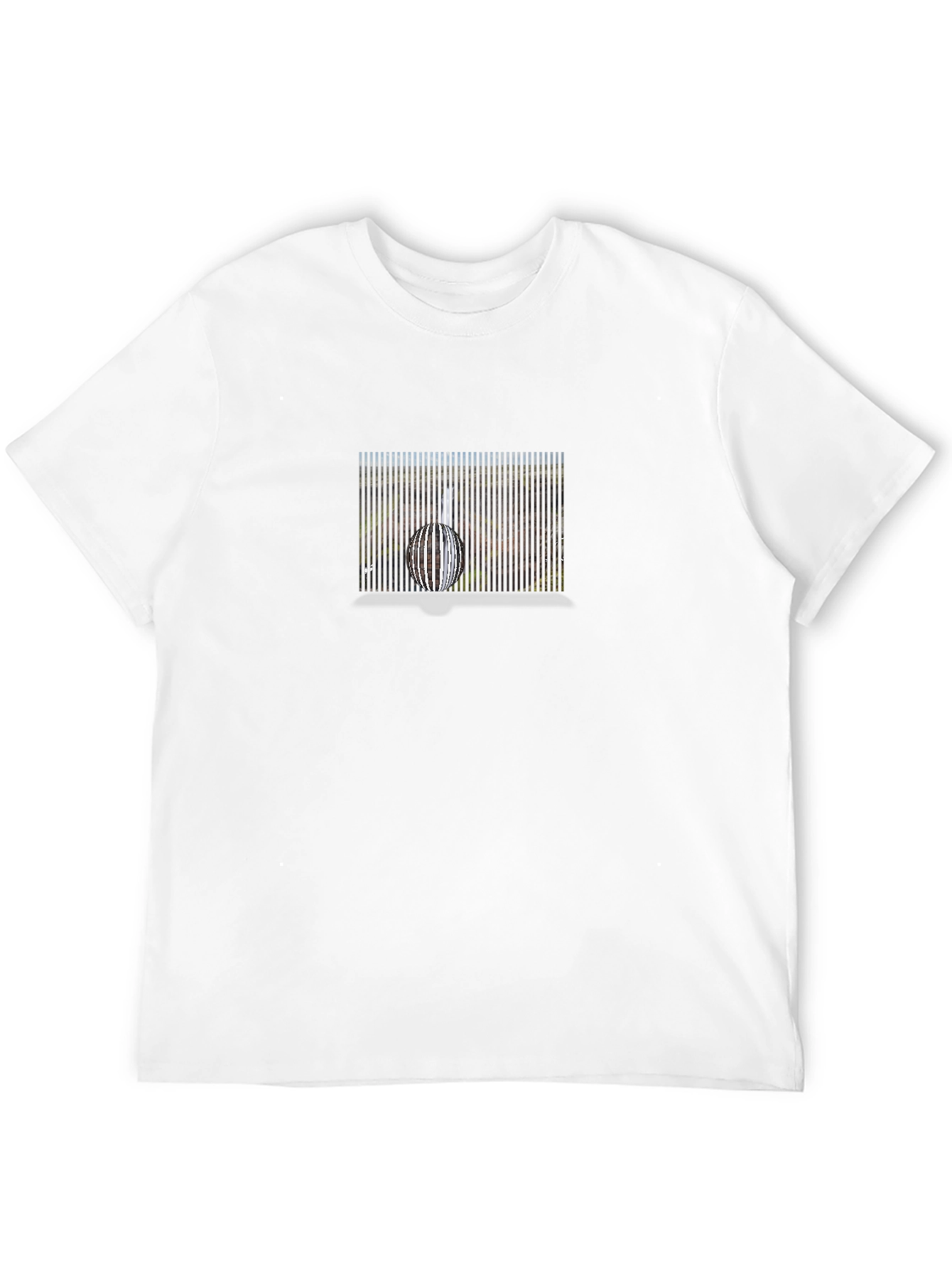 Modern Art Print Black Crew Neck Tee