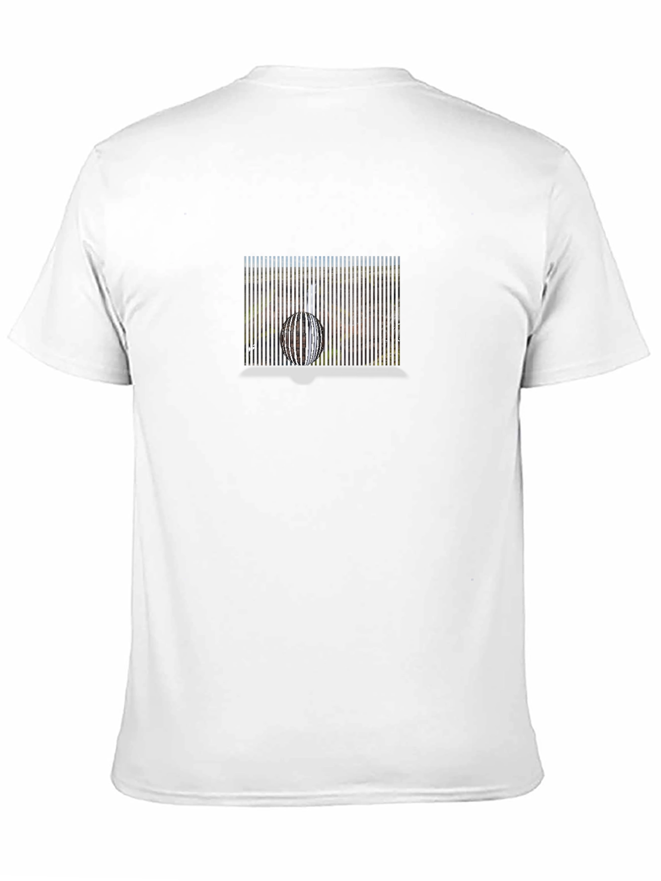 Modern Art Print Black Crew Neck Tee