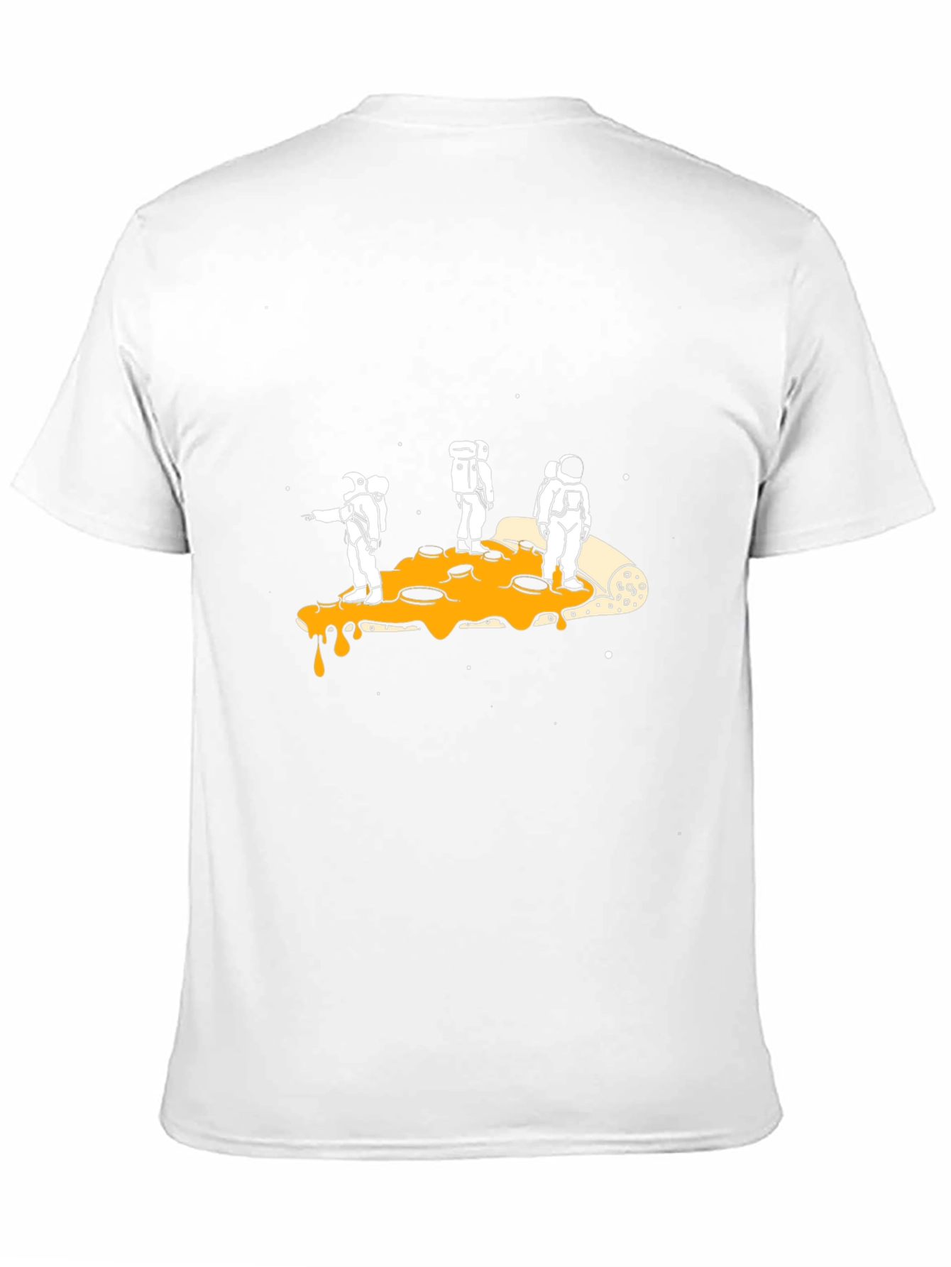Astronauts Pizza Galaxy Black T-Shirt