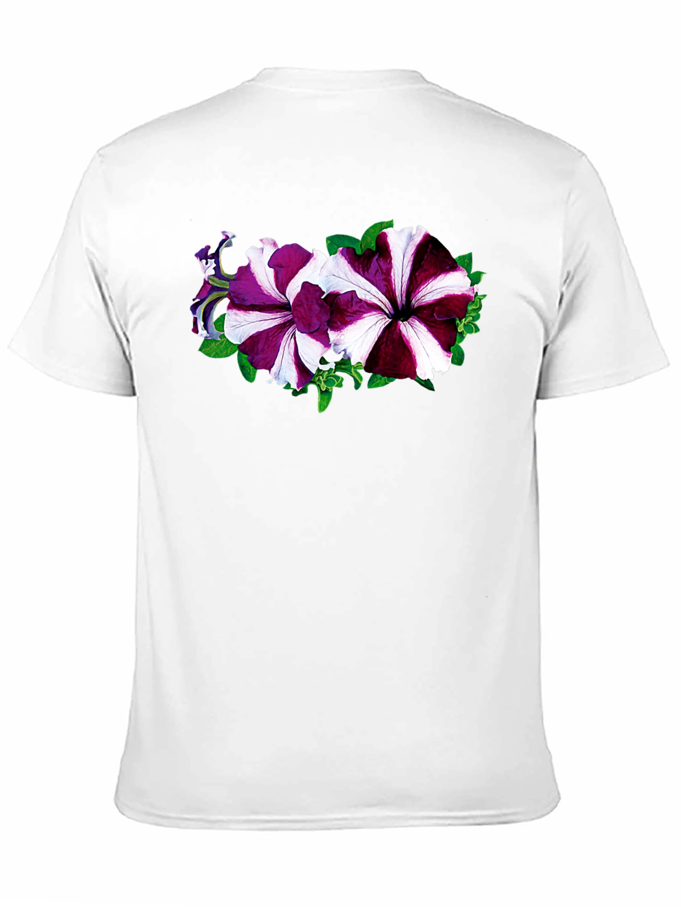 Floral Petunia Graphic Black T-Shirt