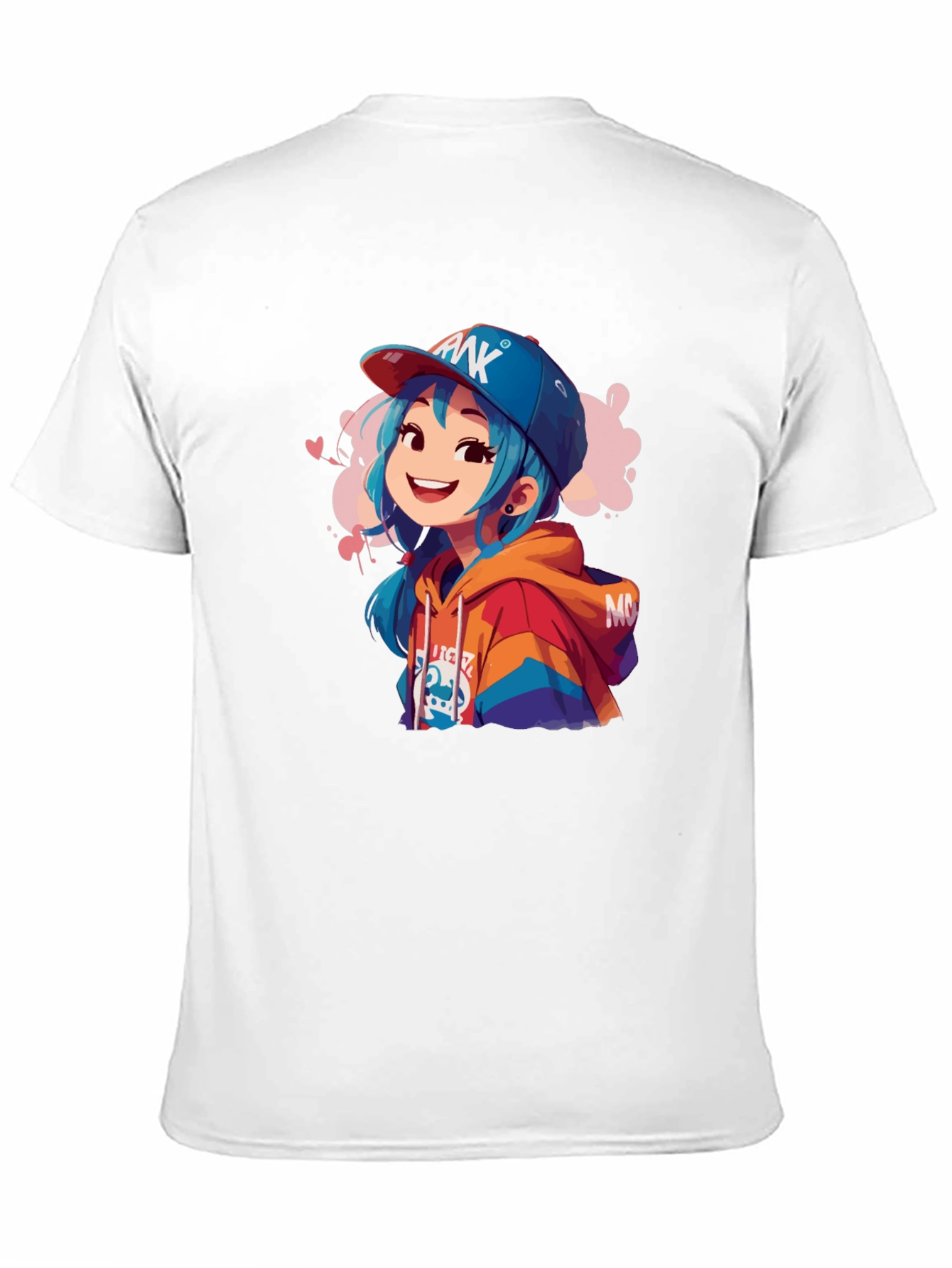 Anime Girl Graphic Black T-Shirt