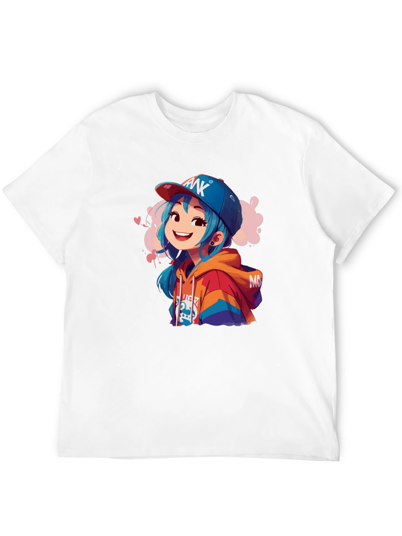 Anime Girl Graphic Black T-Shirt