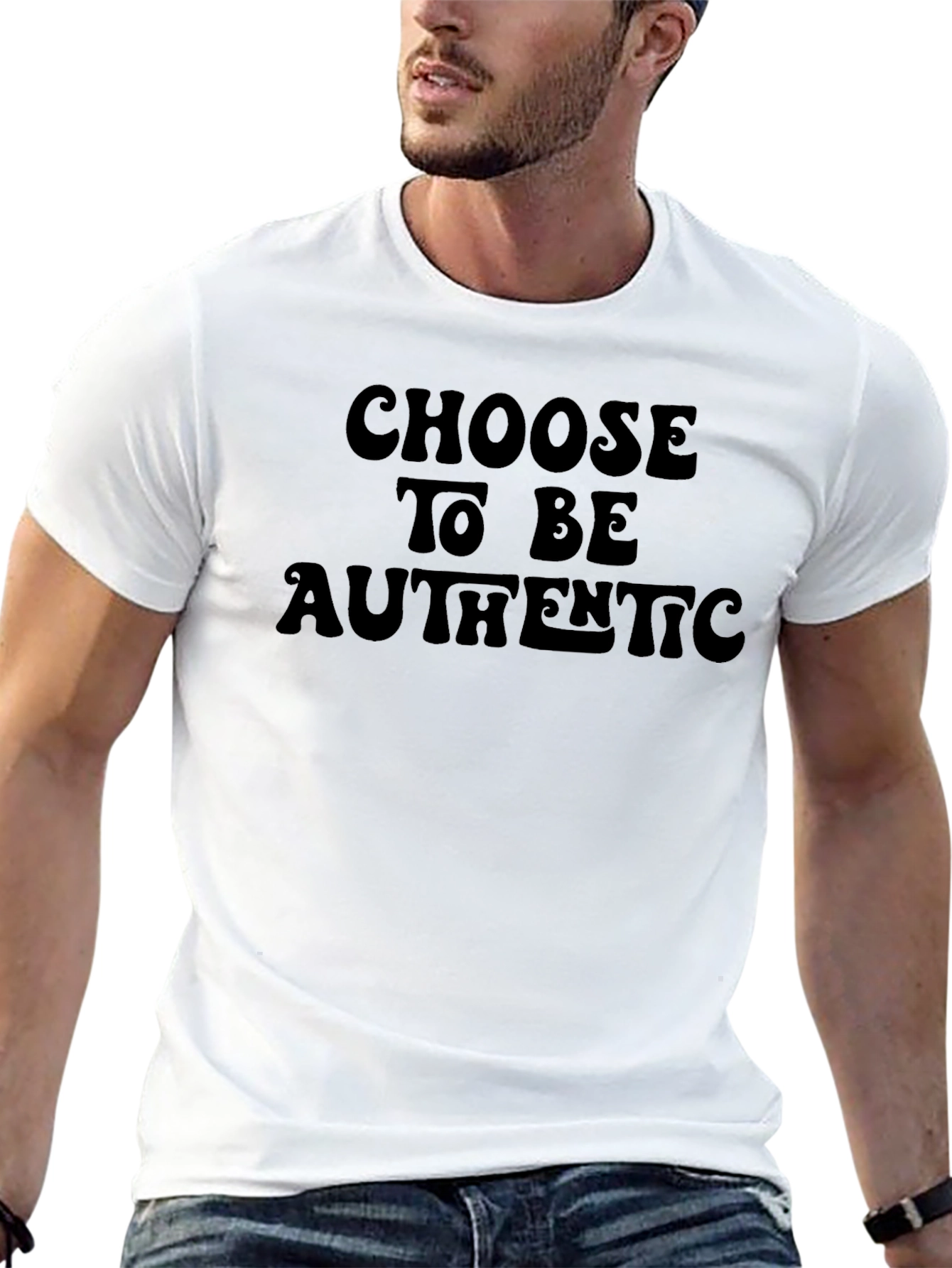 Choose to Be Authentic Graphic Tee - Black