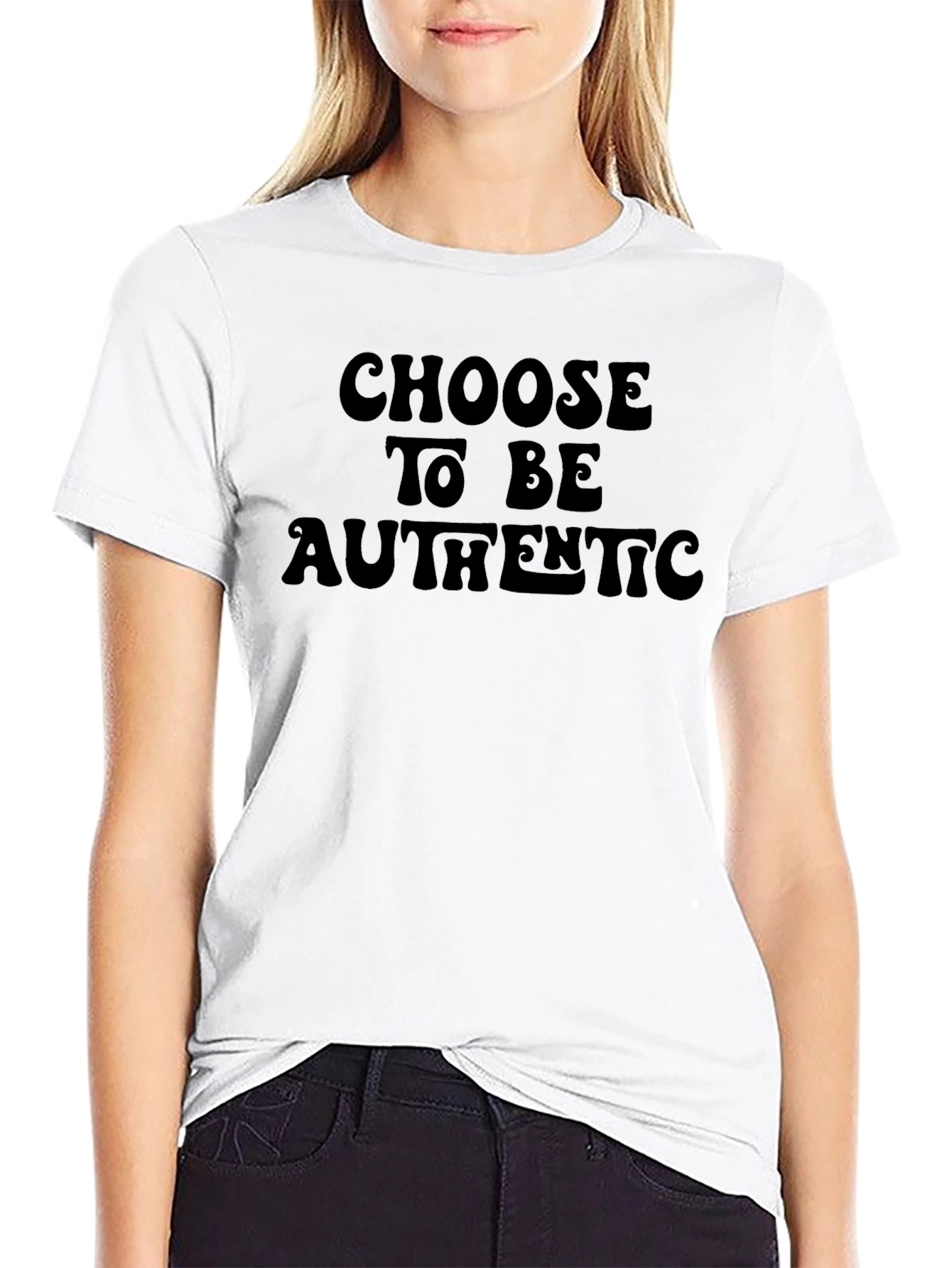 Choose to Be Authentic Graphic Tee - Black