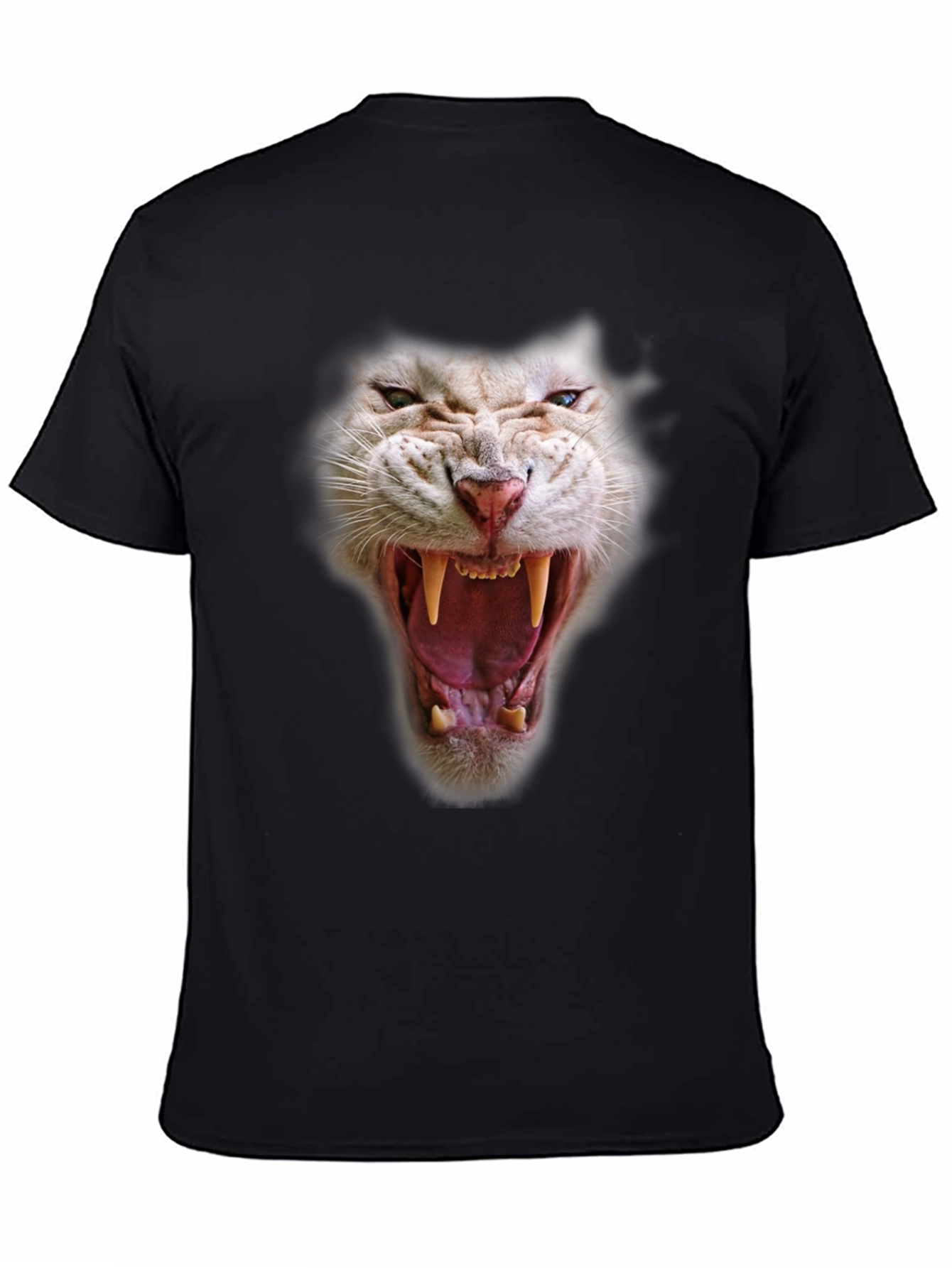 Roaring White Tiger Graphic T-Shirt