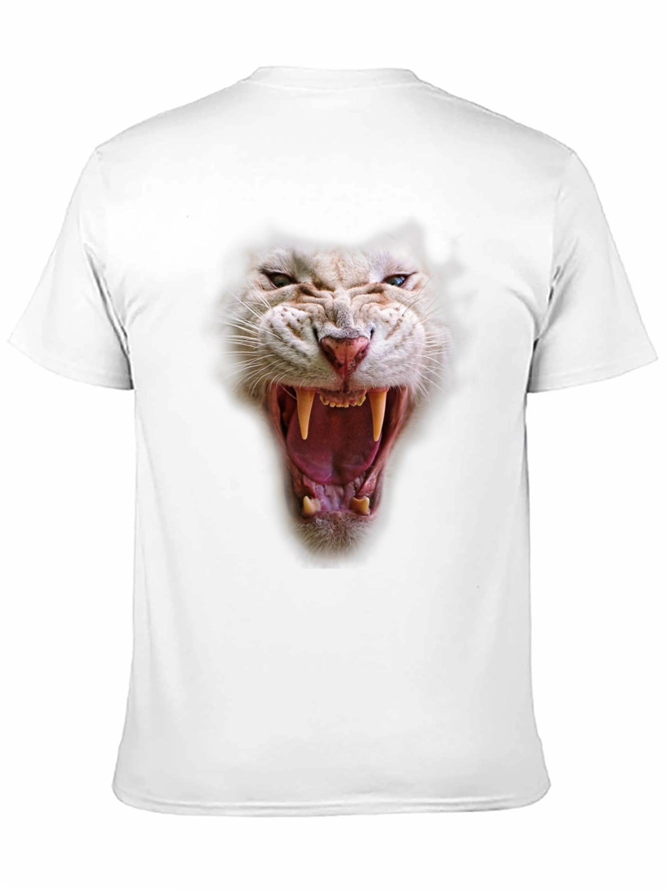 Roaring White Tiger Graphic T-Shirt