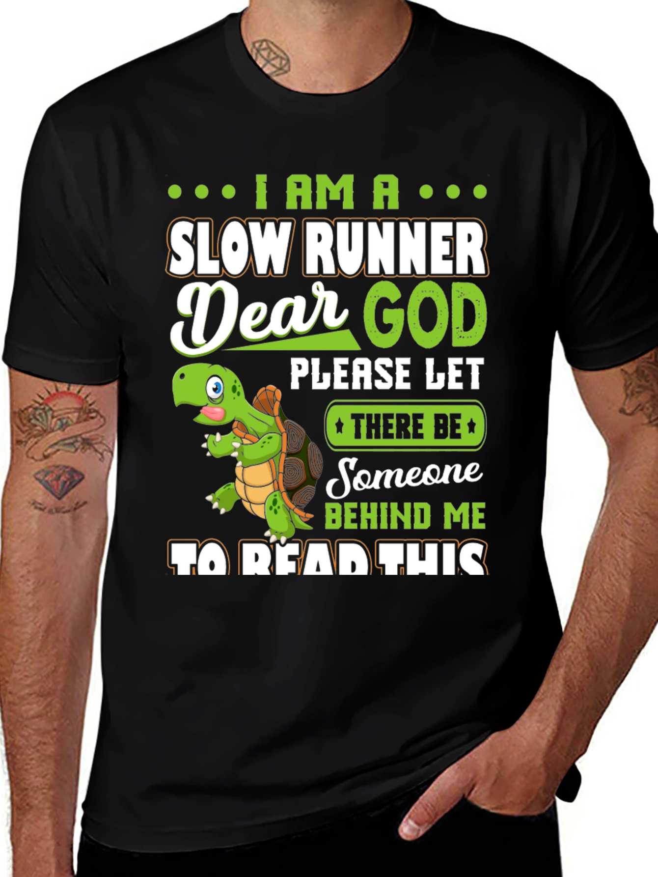 Slow Runner Turtle Graphic T-Shirt