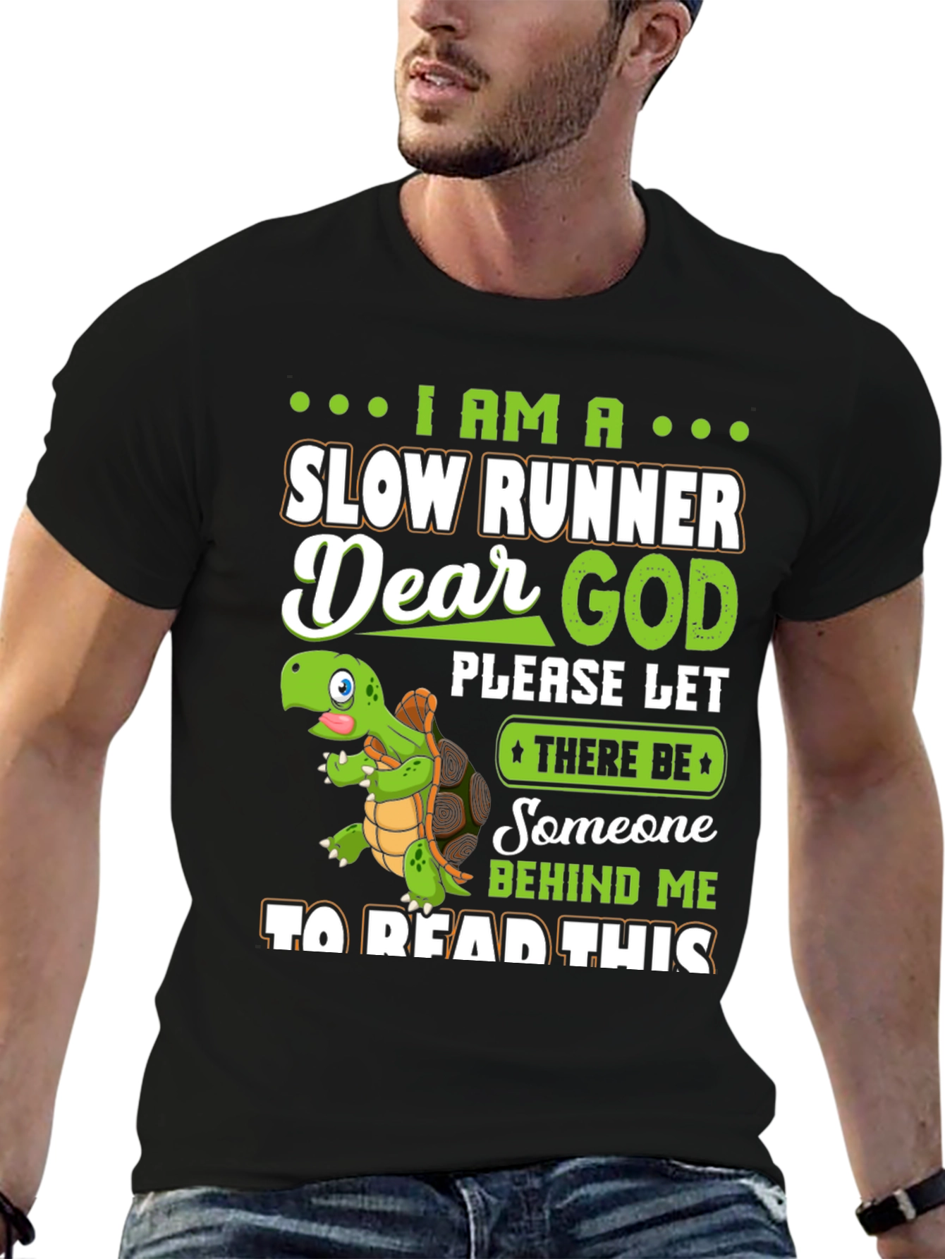 Slow Runner Turtle Graphic T-Shirt