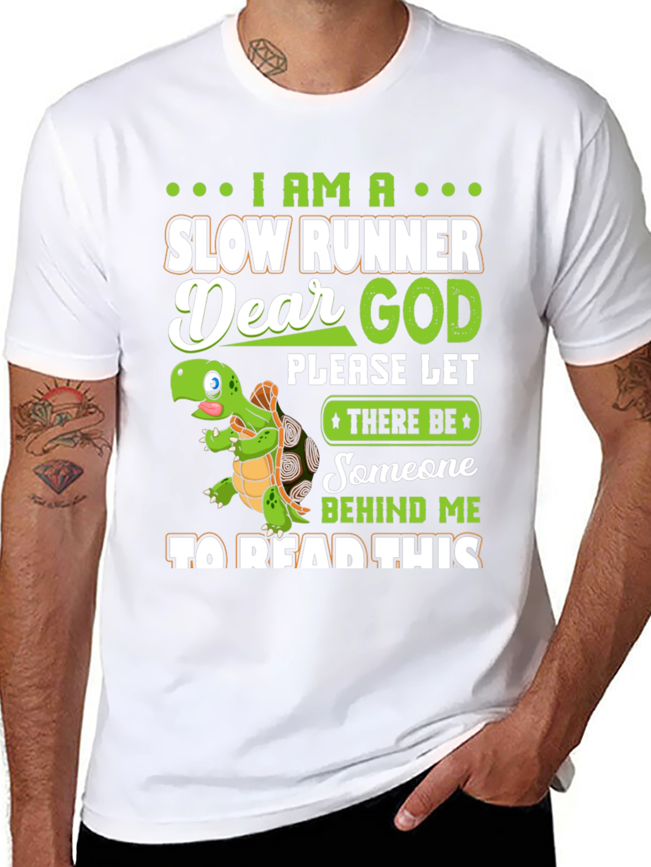 Slow Runner Turtle Graphic T-Shirt