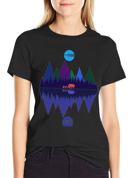 Bear Family Reflection Graphic Tee