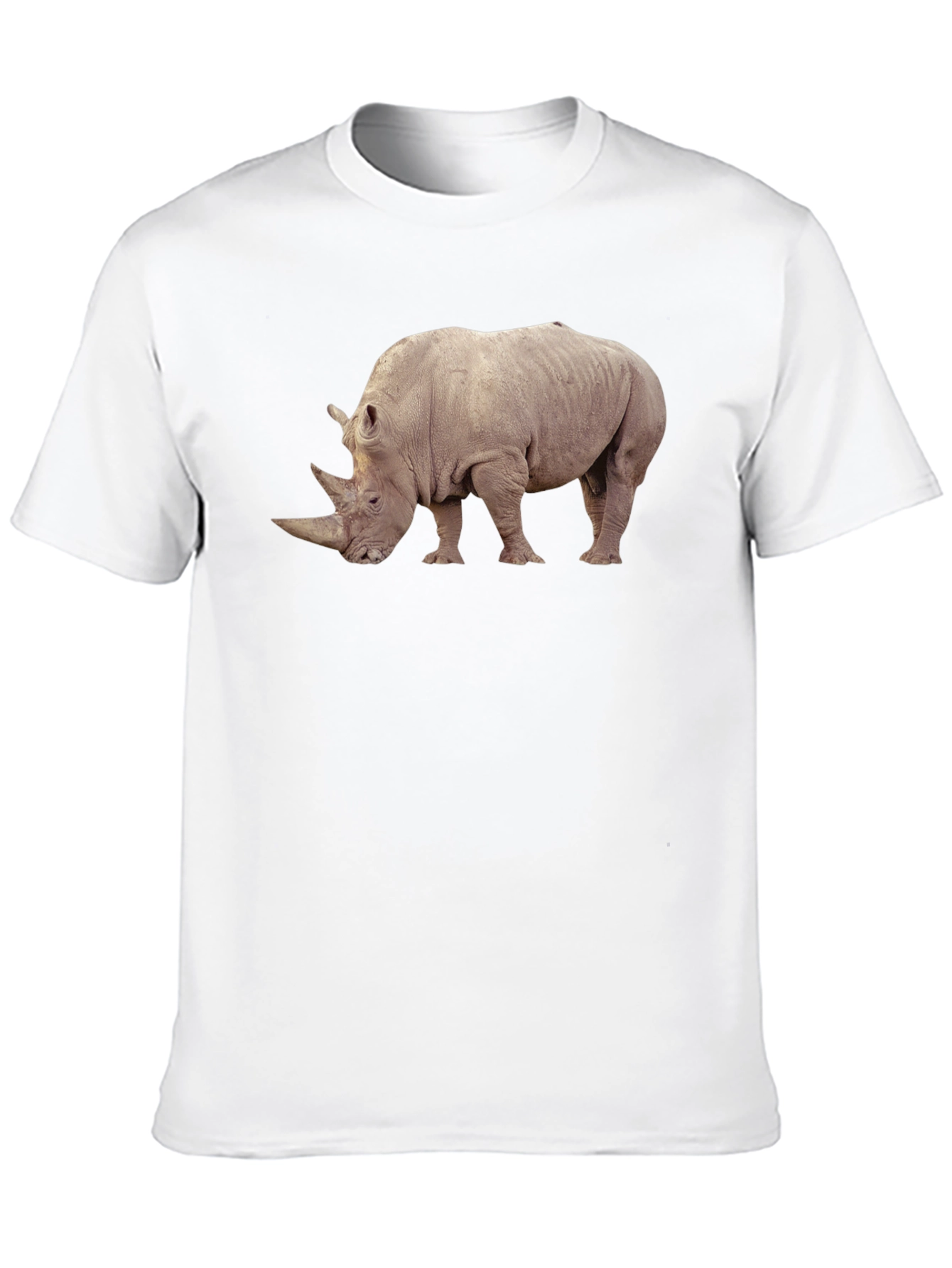Rhino Graphic Tee - Wildlife Lovers Black T-Shirt