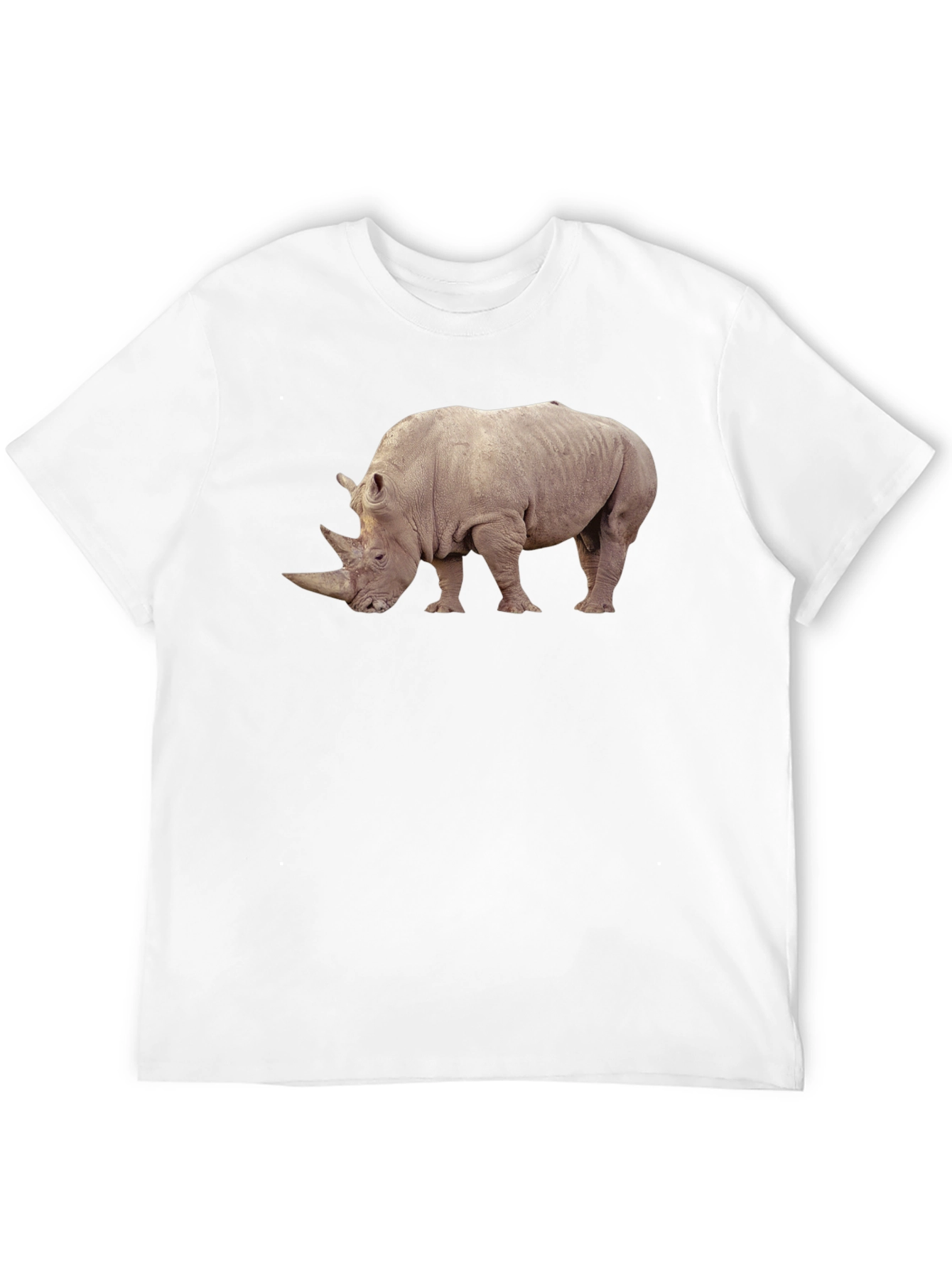 Rhino Graphic Tee - Wildlife Lovers Black T-Shirt