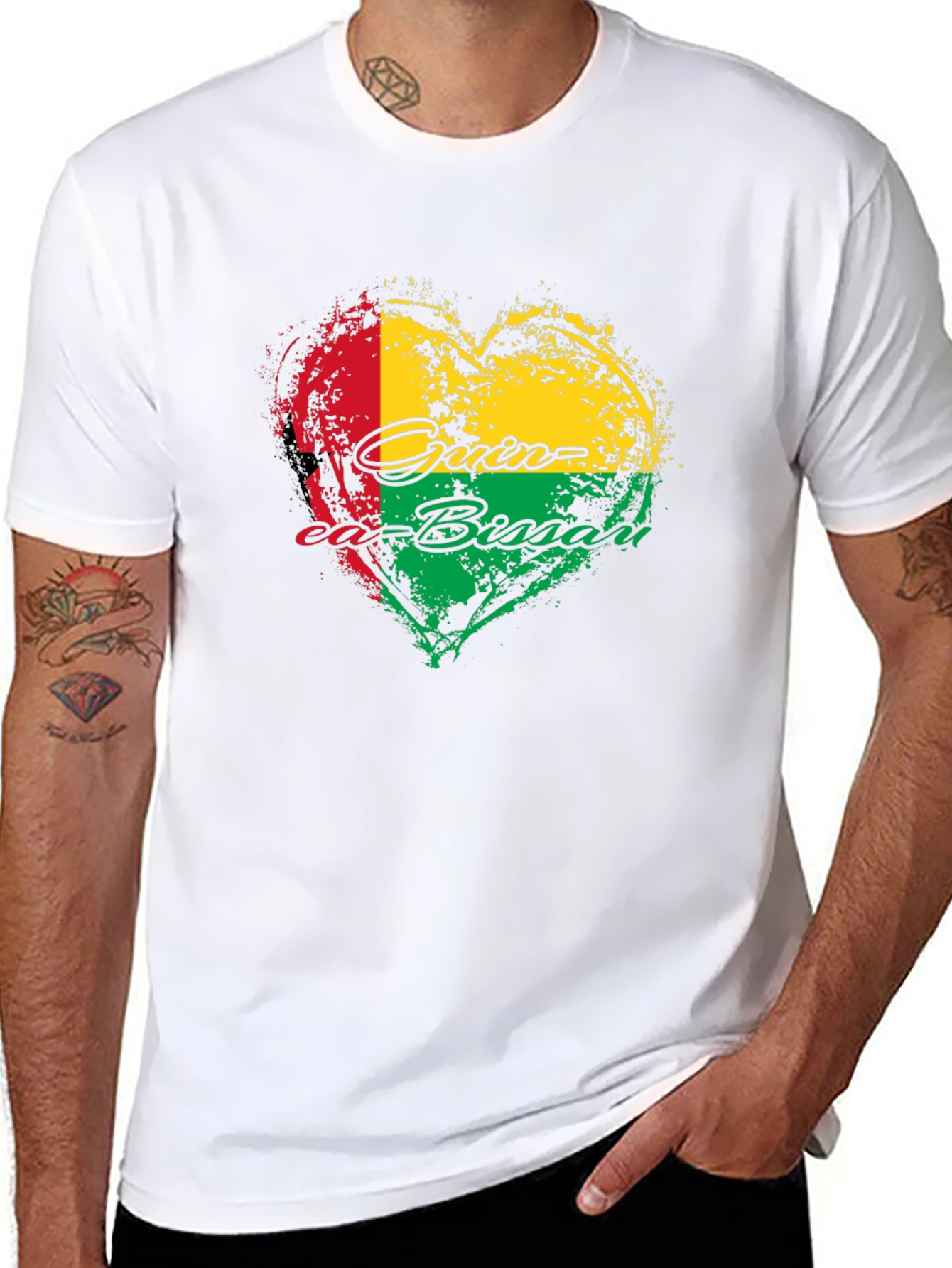 Guinea-Bissau Heart Flag T-Shirt