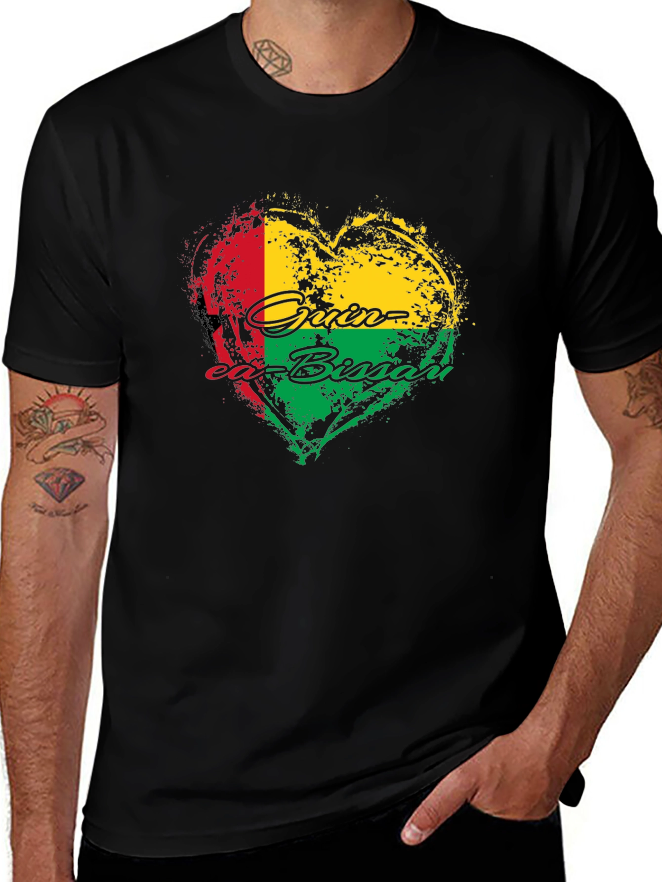 Guinea-Bissau Heart Flag T-Shirt