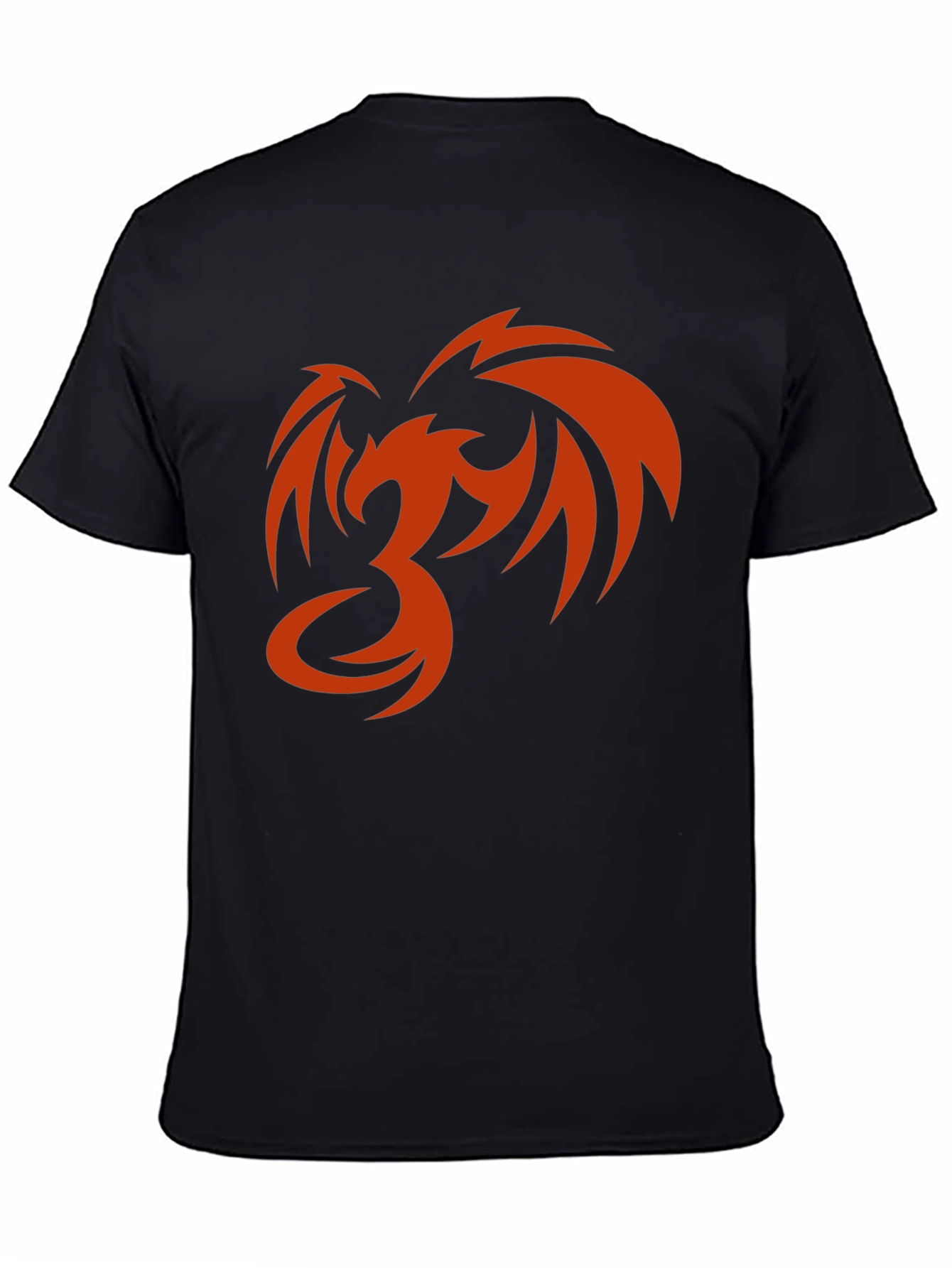 Phoenix Graphic Print Mens Black T-Shirt
