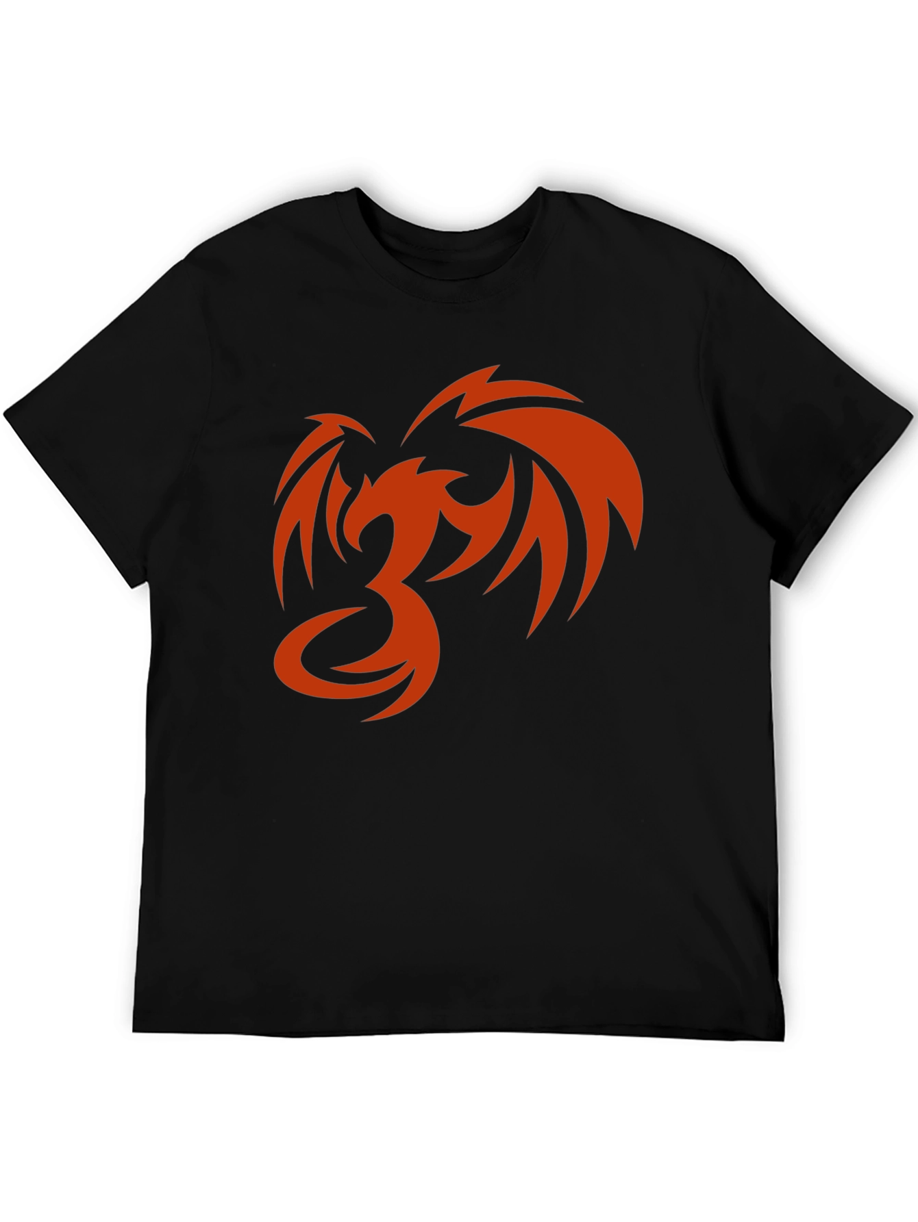 Phoenix Graphic Print Mens Black T-Shirt
