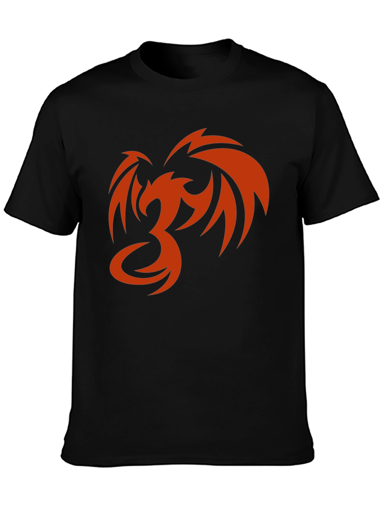 Phoenix Graphic Print Mens Black T-Shirt