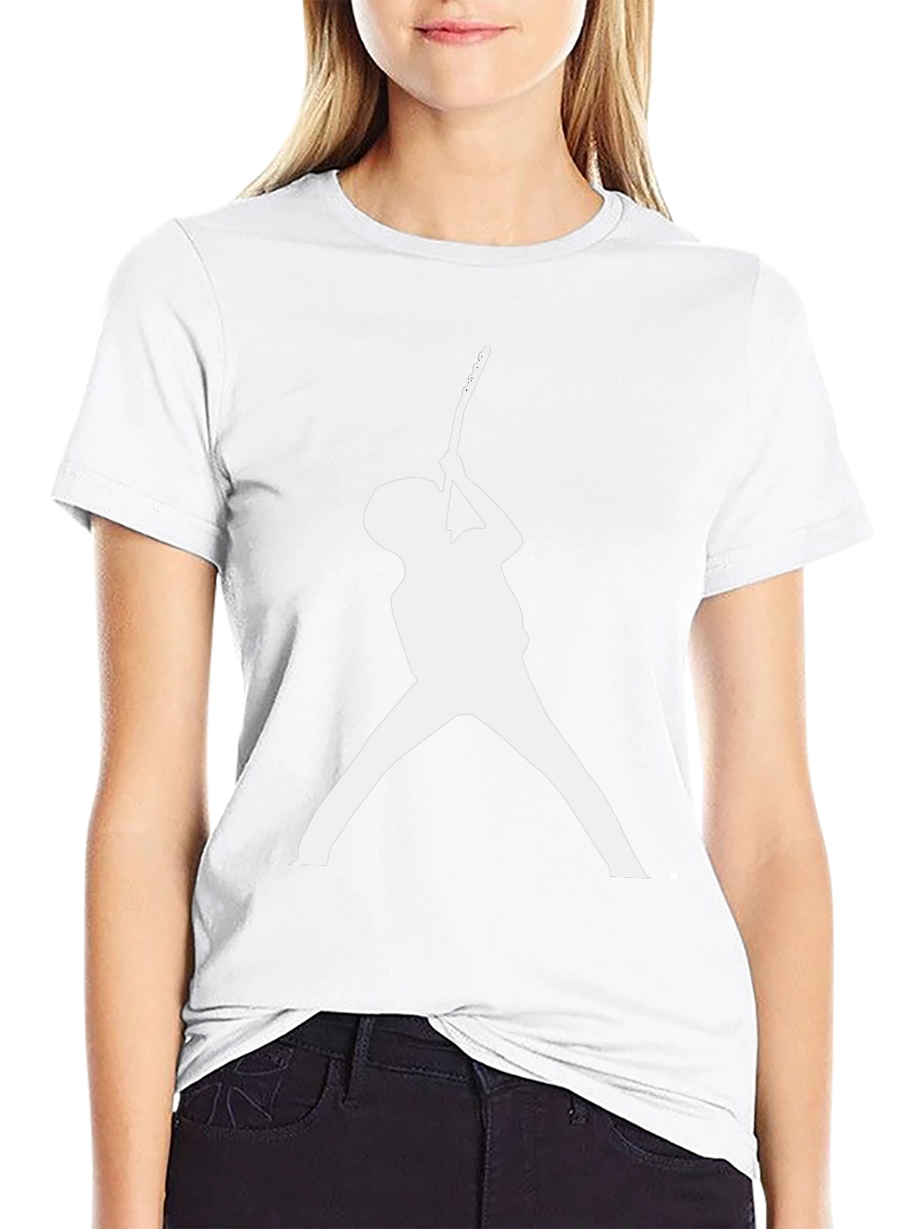 Guitar Player Silhouette Black T-Shirt