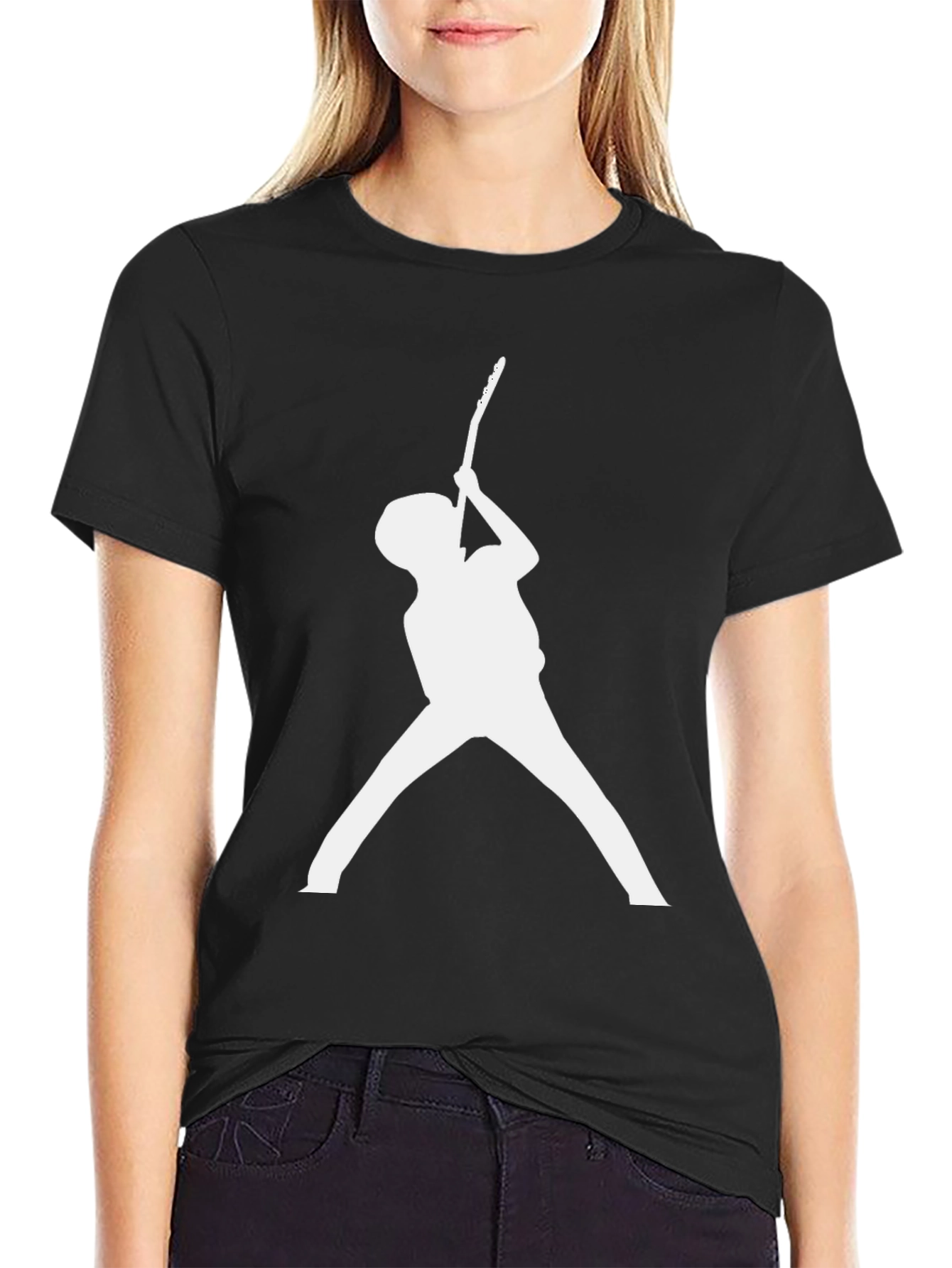 Guitar Player Silhouette Black T-Shirt