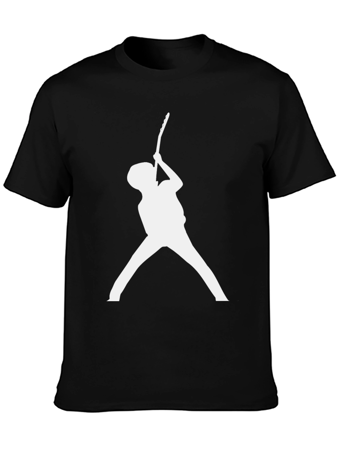 Guitar Player Silhouette Black T-Shirt