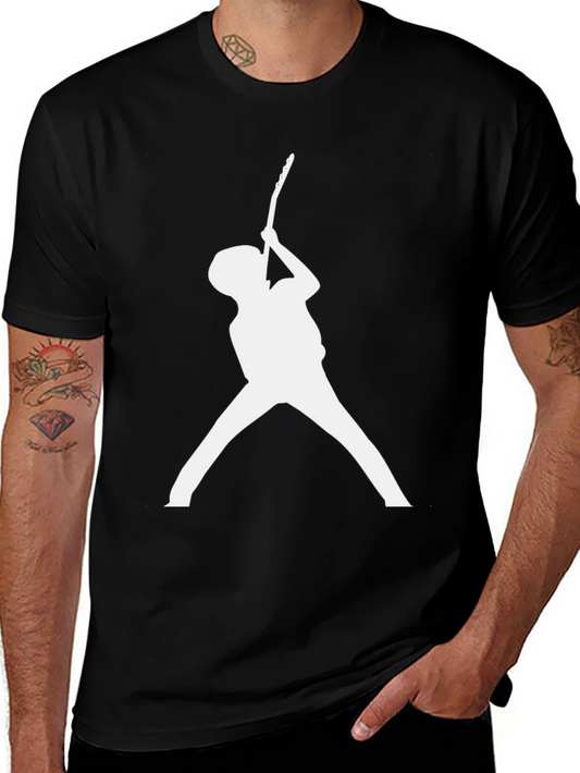 Guitar Player Silhouette Black T-Shirt