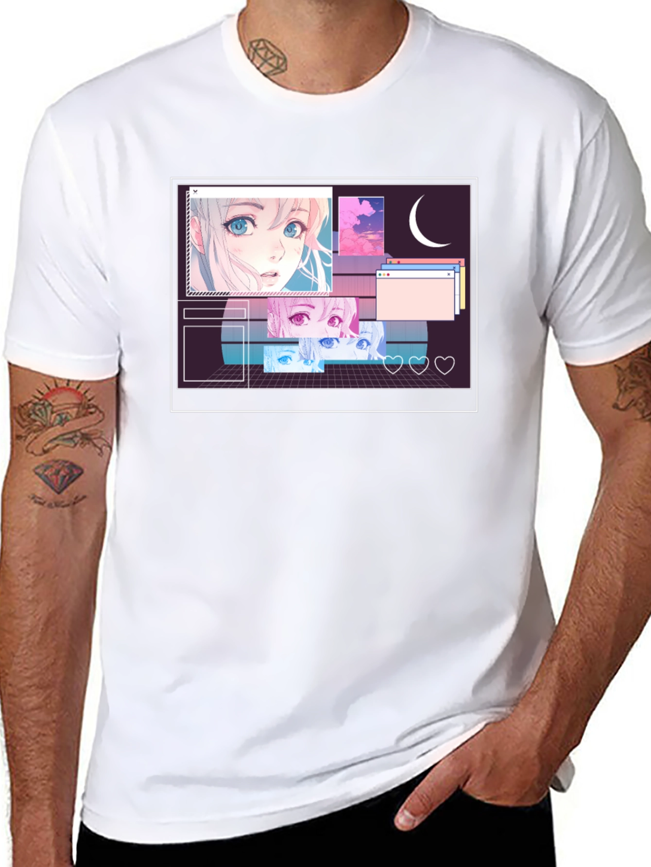 Anime Aesthetic Black T-Shirt