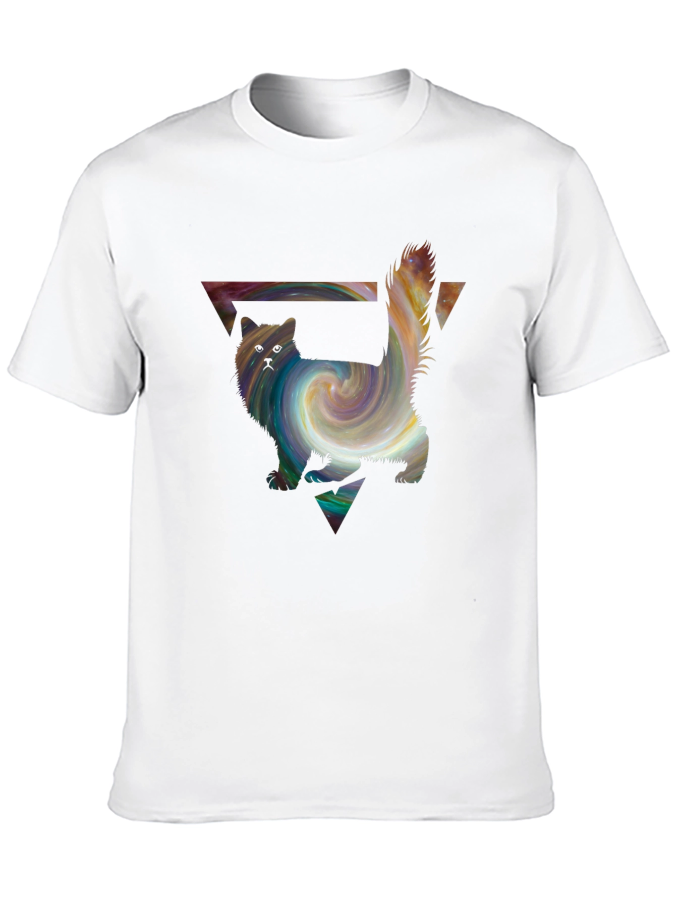 Galaxy Cat T-Shirt - Artistic Graphic Tee