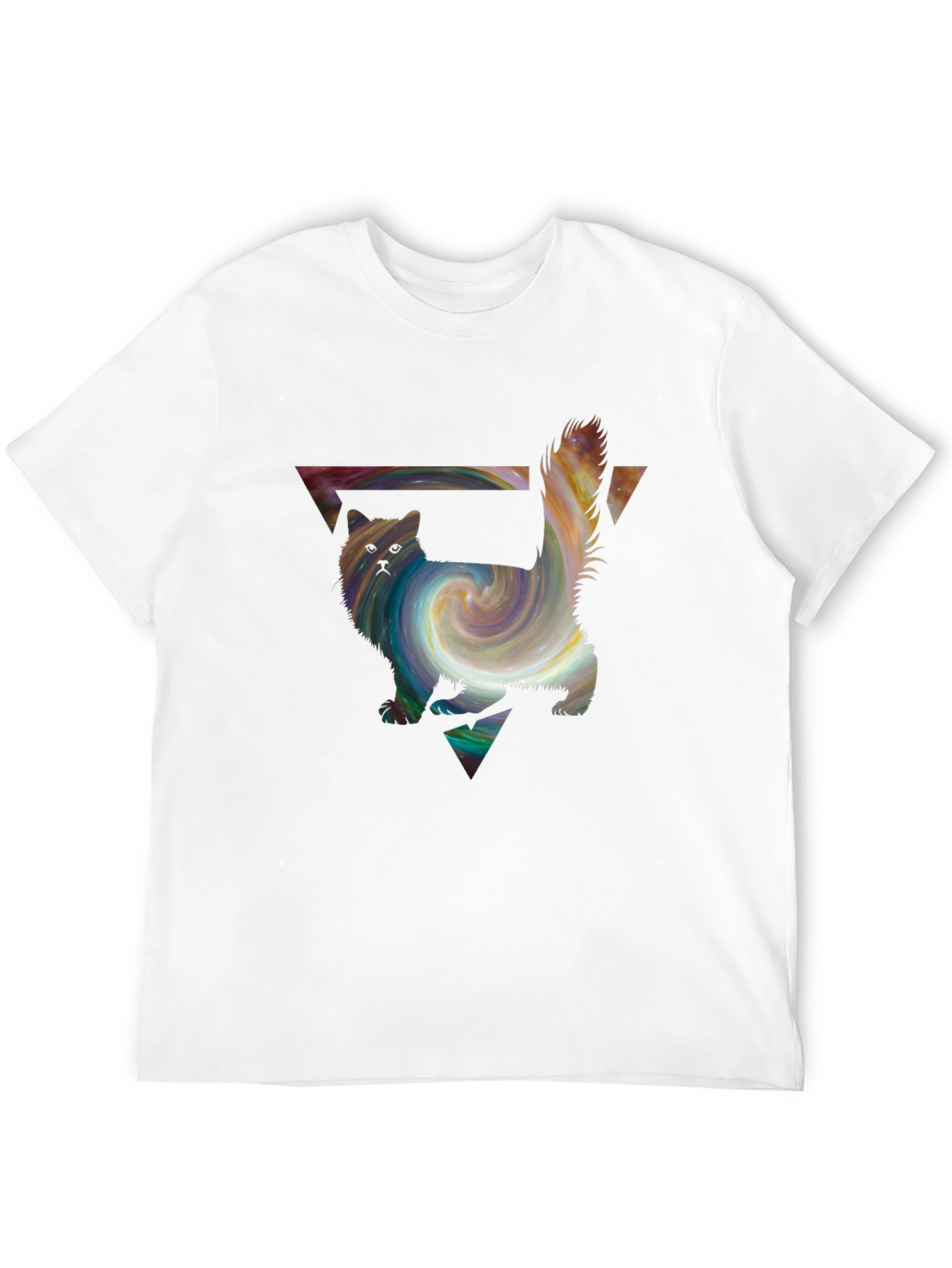 Galaxy Cat T-Shirt - Artistic Graphic Tee