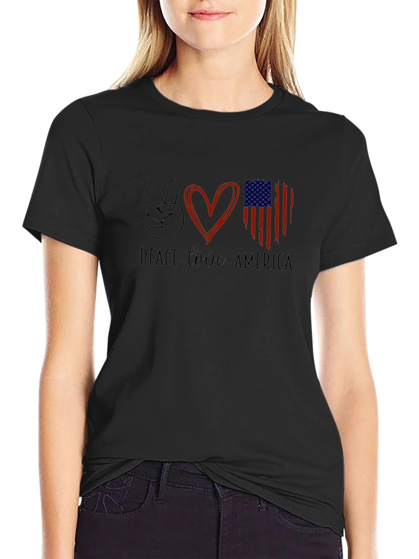 Peace Love America Graphic Tee