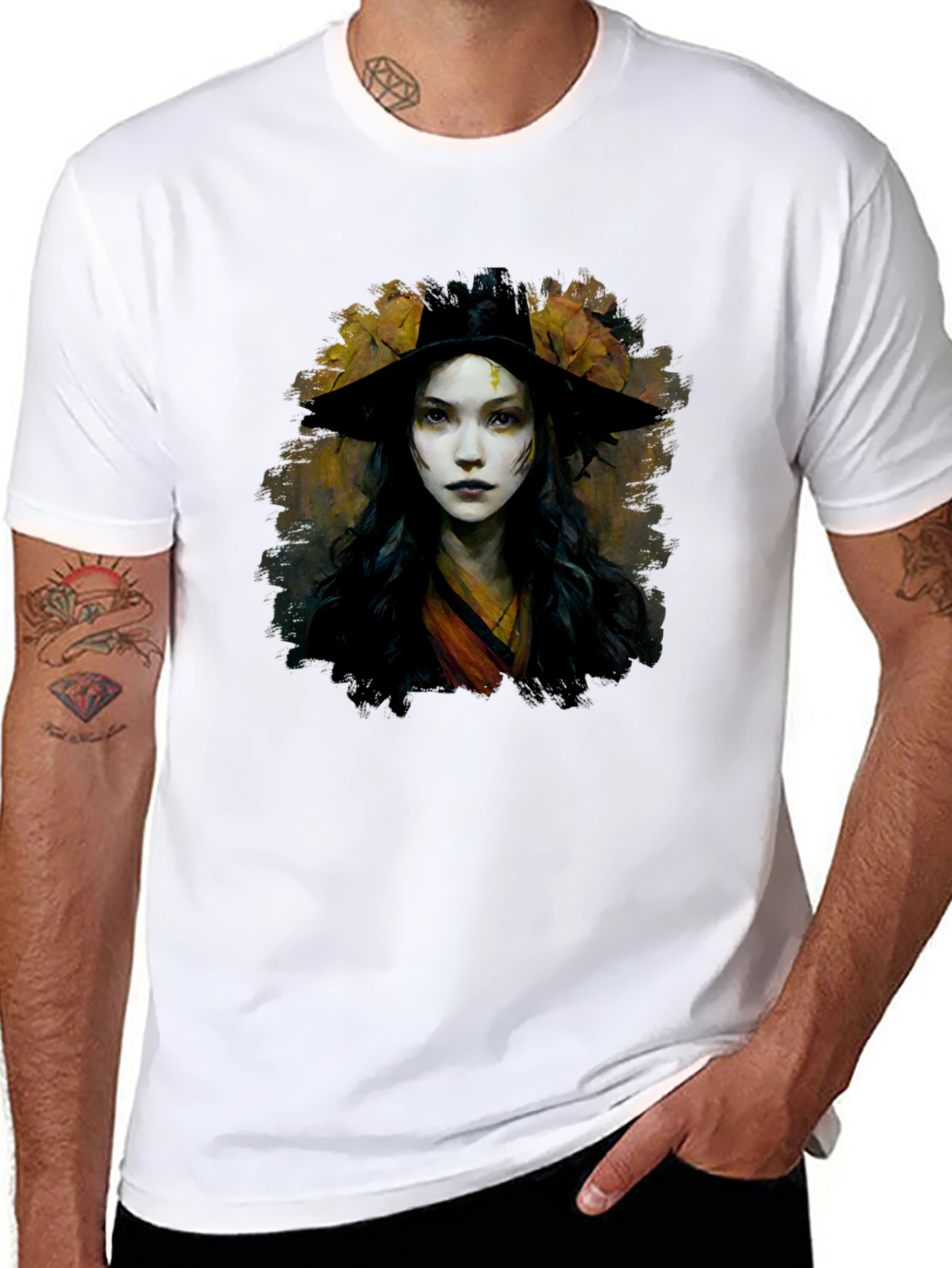 Mystic Witch Graphic Tee - Unisex Black T-Shirt