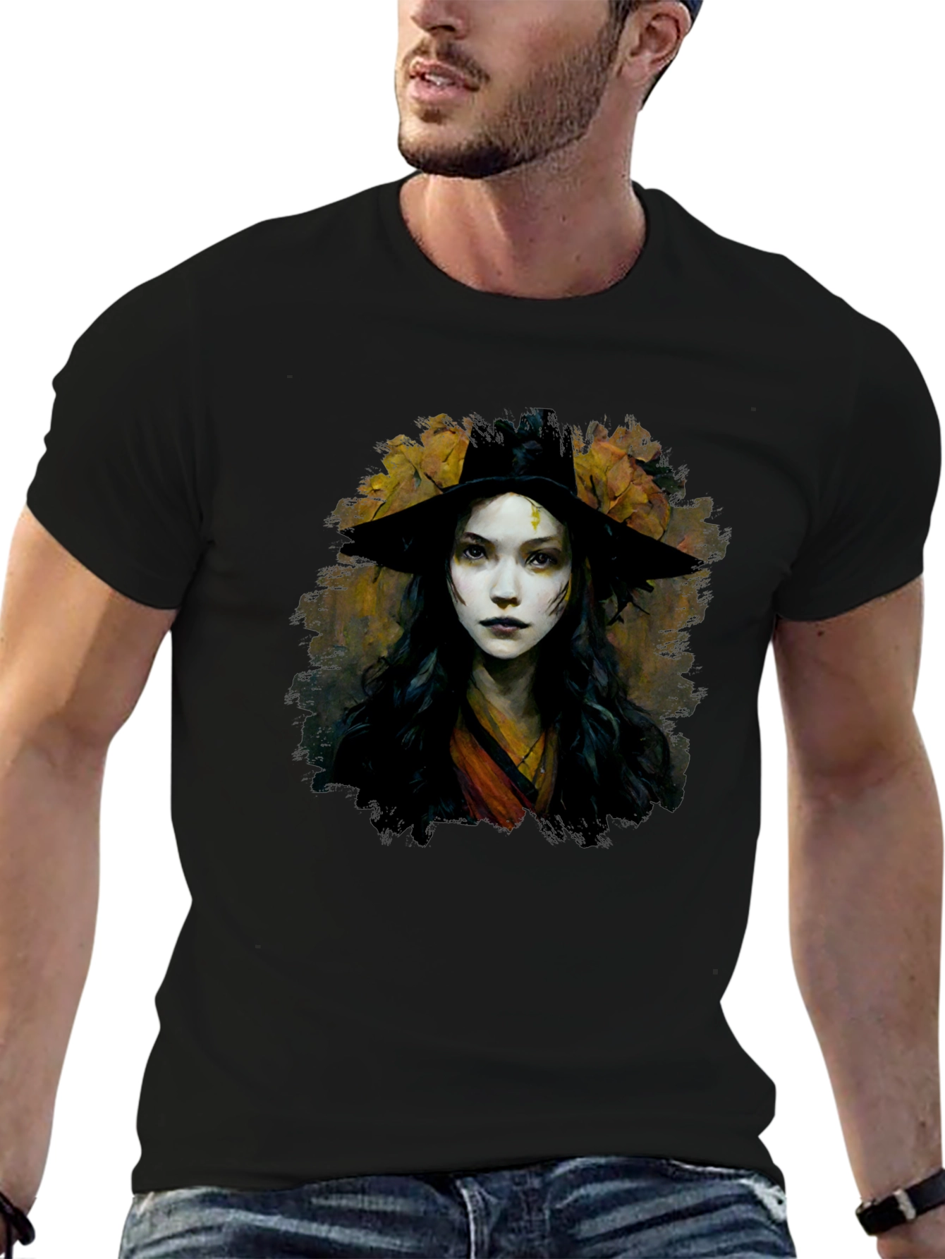 Mystic Witch Graphic Tee - Unisex Black T-Shirt