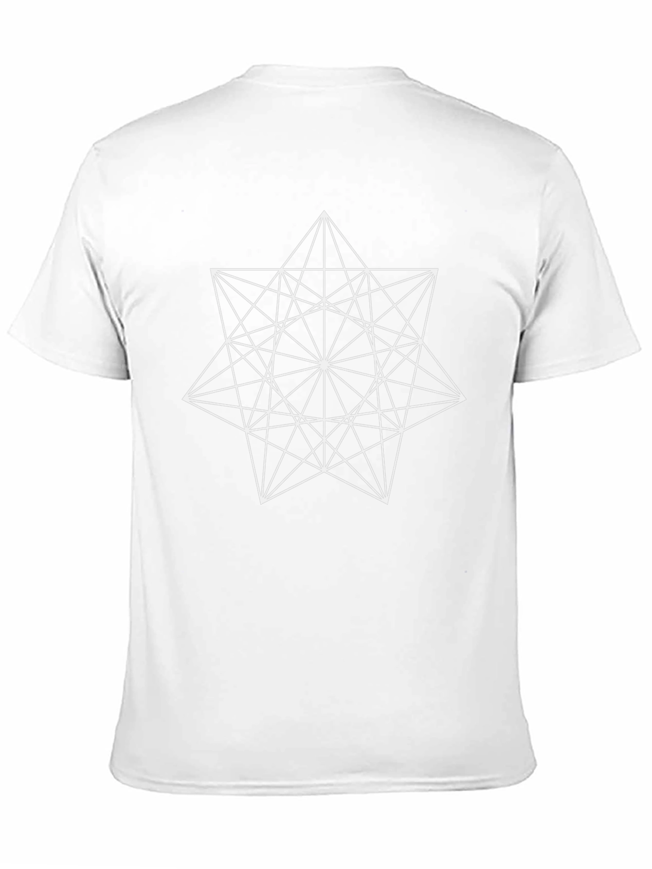 Geometric Star Graphic Tee - Modern Black T-Shirt
