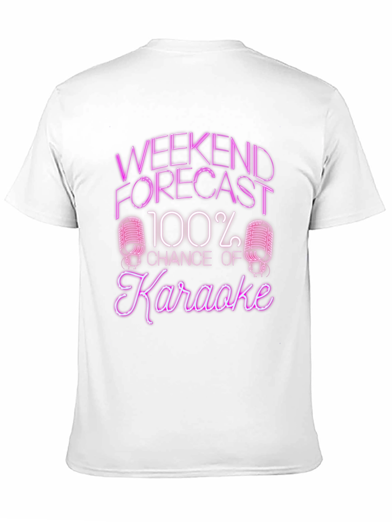 Weekend Forecast Karaoke T-Shirt - Novelty Tee