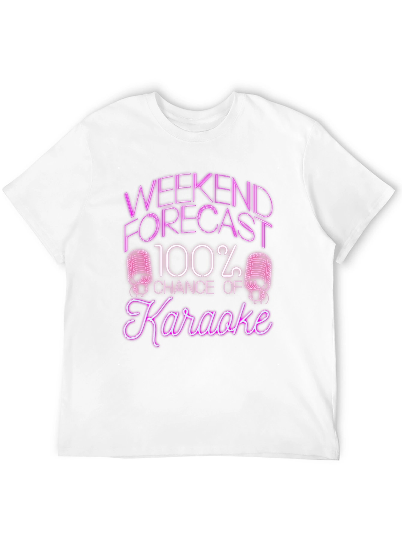 Weekend Forecast Karaoke T-Shirt - Novelty Tee