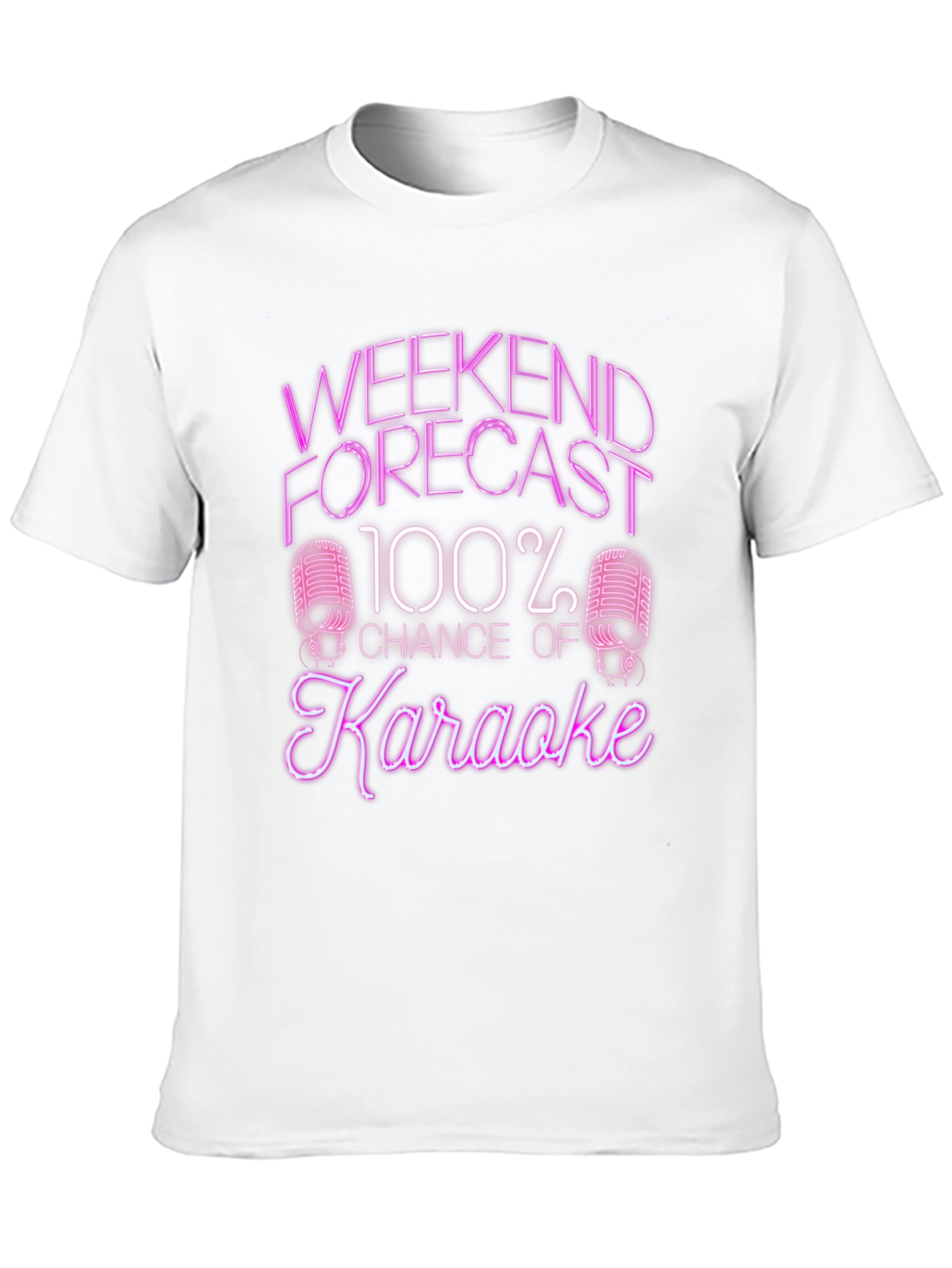 Weekend Forecast Karaoke T-Shirt - Novelty Tee