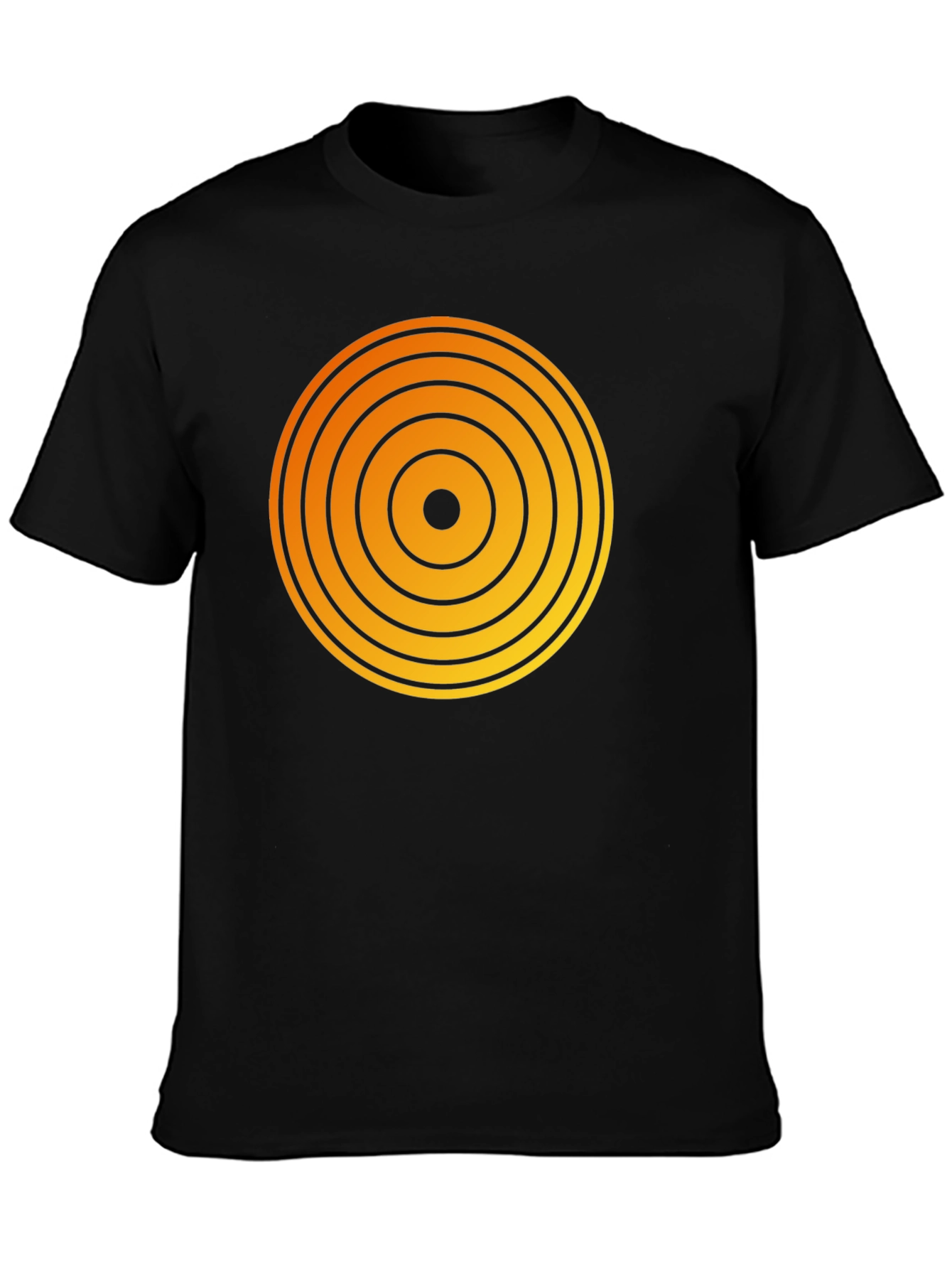 Retro Target Graphic Tee - Black Cotton Blend