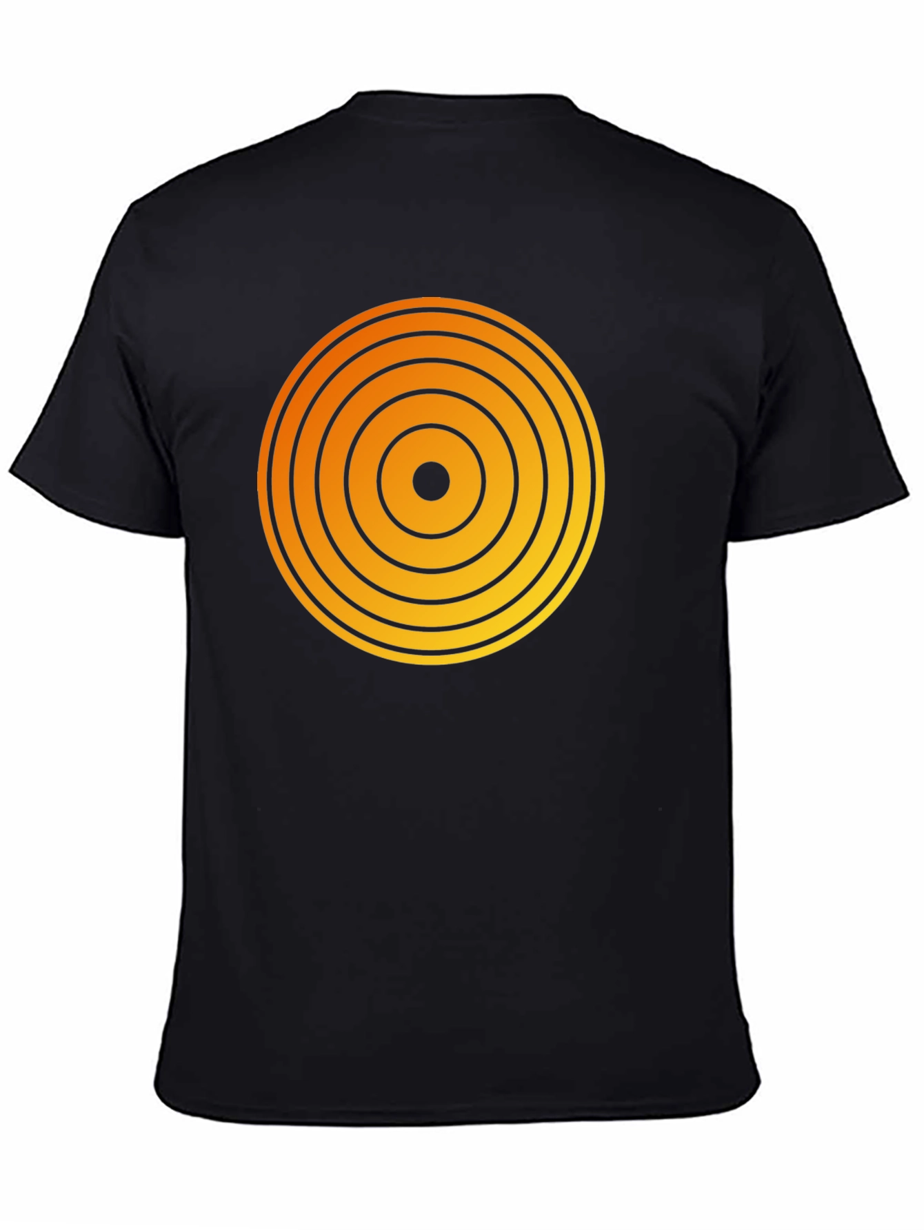 Retro Target Graphic Tee - Black Cotton Blend
