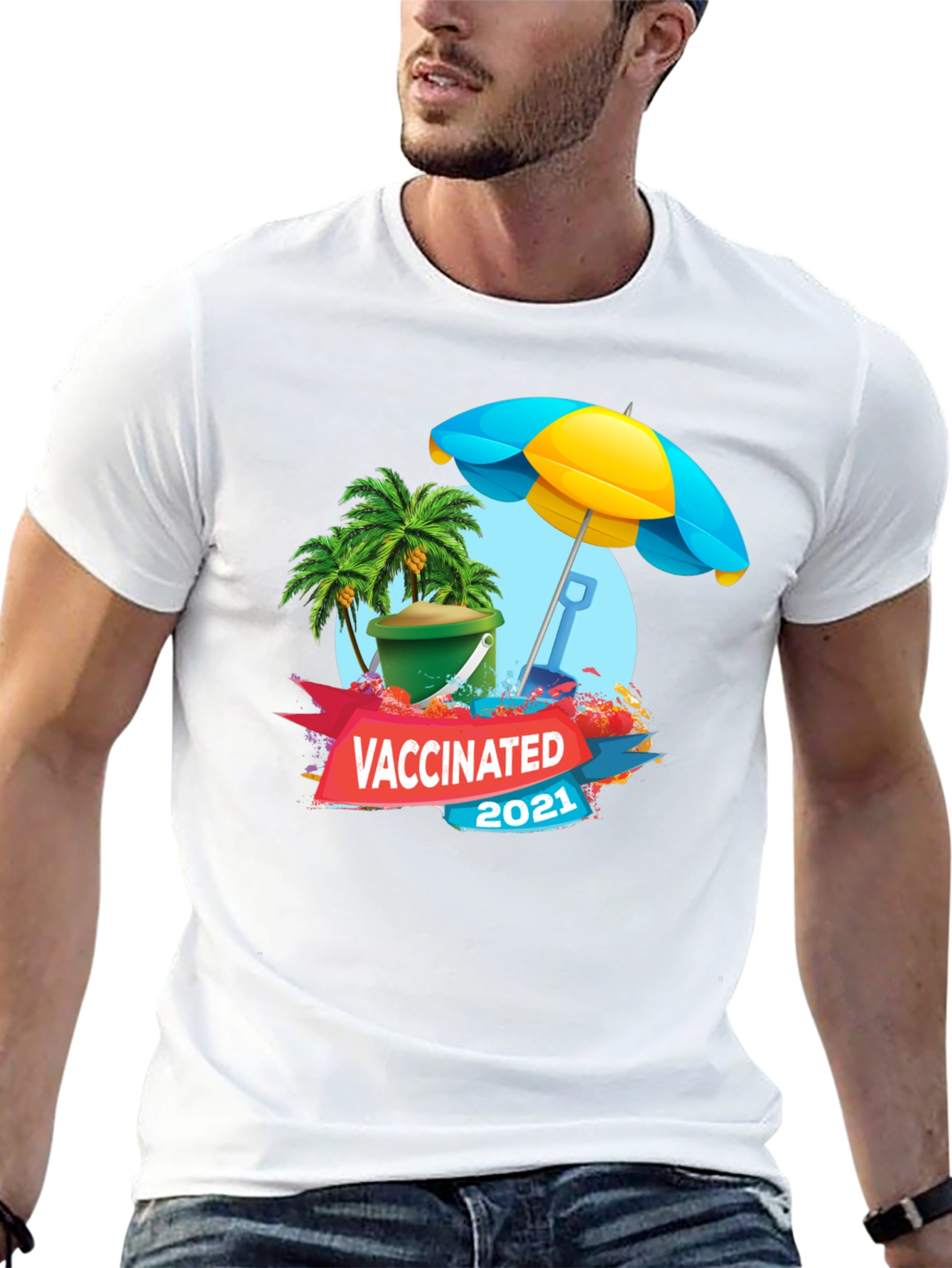 Vaccinated 2021 Beach T-Shirt