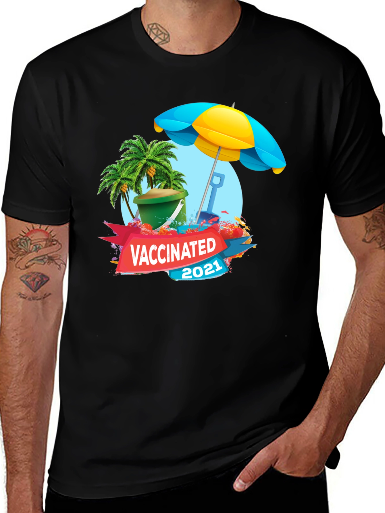 Vaccinated 2021 Beach T-Shirt