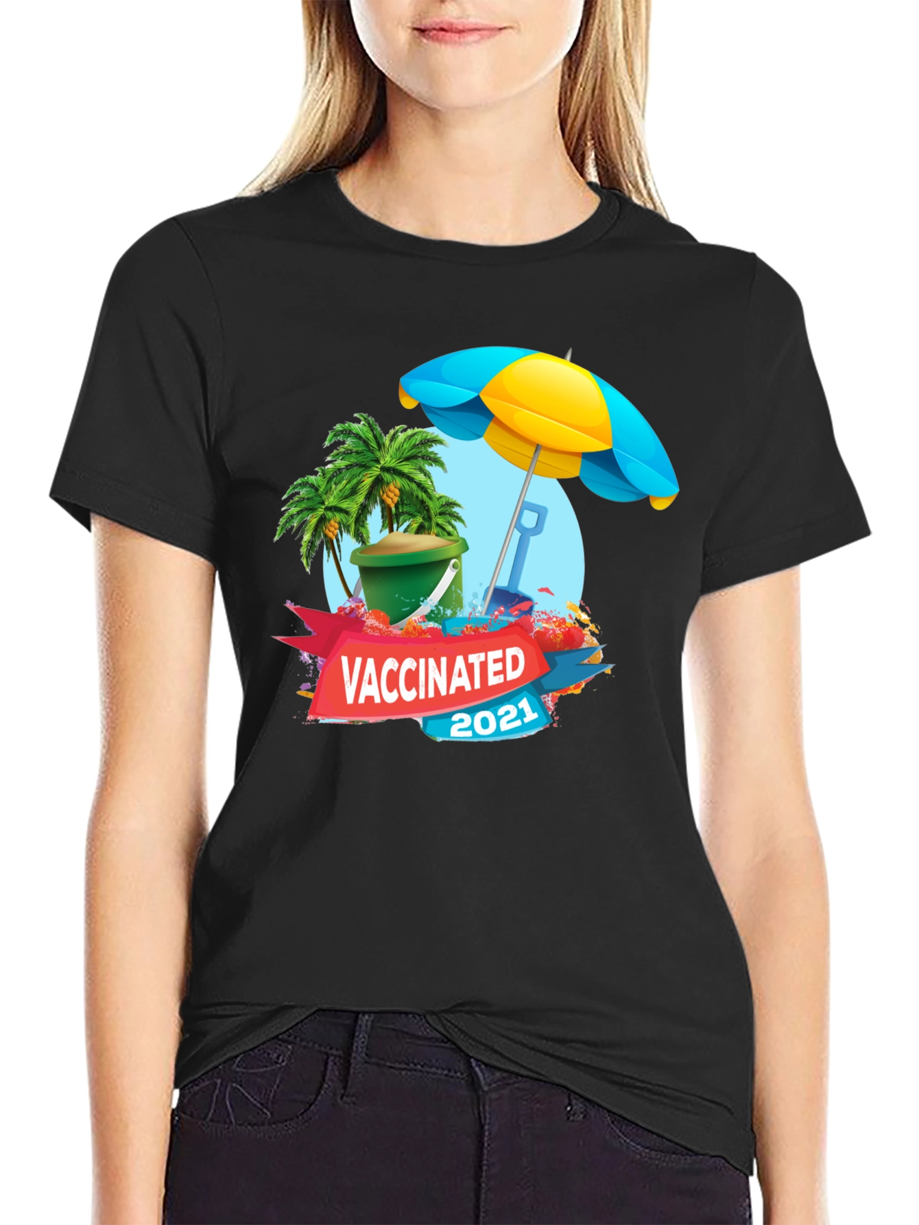 Vaccinated 2021 Beach T-Shirt